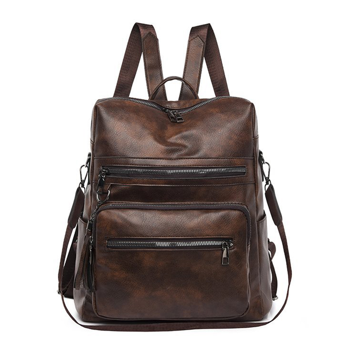 Womens Purse PU Leather Large Travel Backpack 3