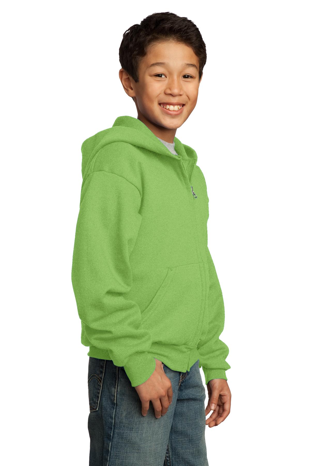 Port & Company® Youth Core Fleece Full-Zip Hooded Sweatshirt 68