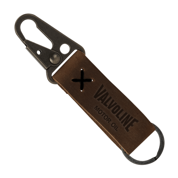 Busker Leather Keychain with Antique Nickel Carabiner 31