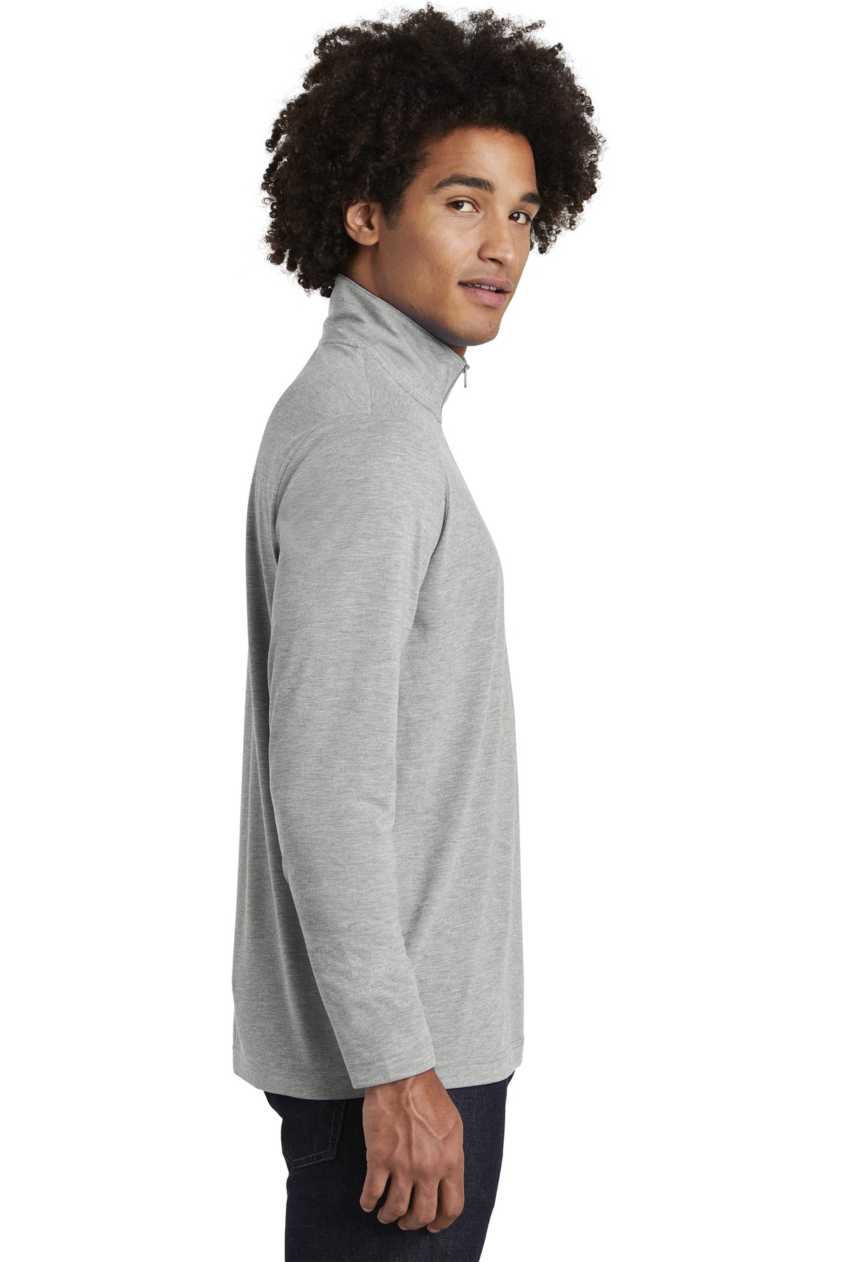 Sport-Tek PosiCharge Tri-Blend Wicking 1/4-Zip Pullover. ST407, custom hoodie or sweatshirt with logo imprint 5