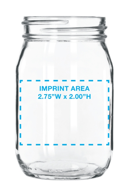 16 oz Glass Mason Jar