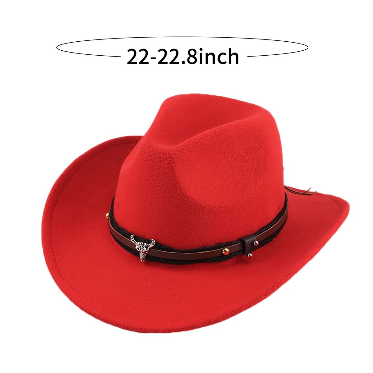 Polyester Cowboy Felt Hat with Traditional Shape 3