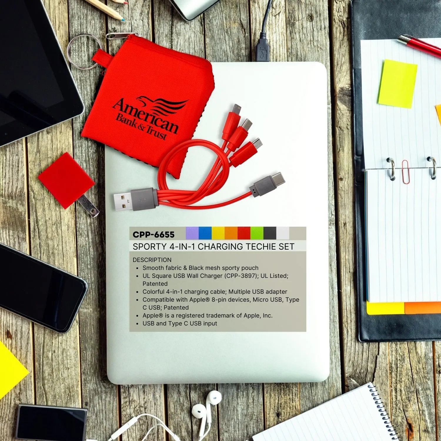 Sporty 4-in-1 Charging Techie Set 11