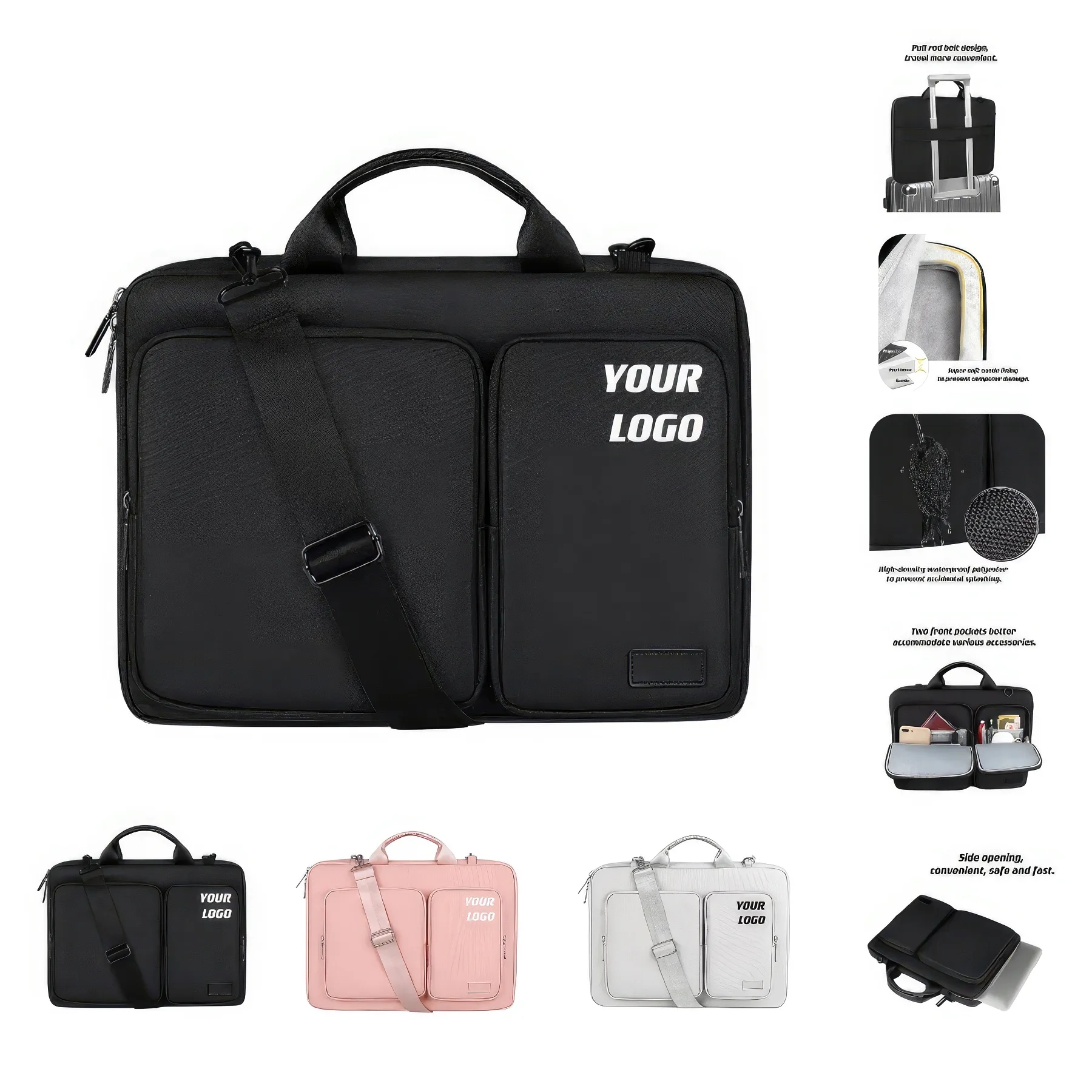 Custom Laptop Briefcase & Computer Messenger Bag 11