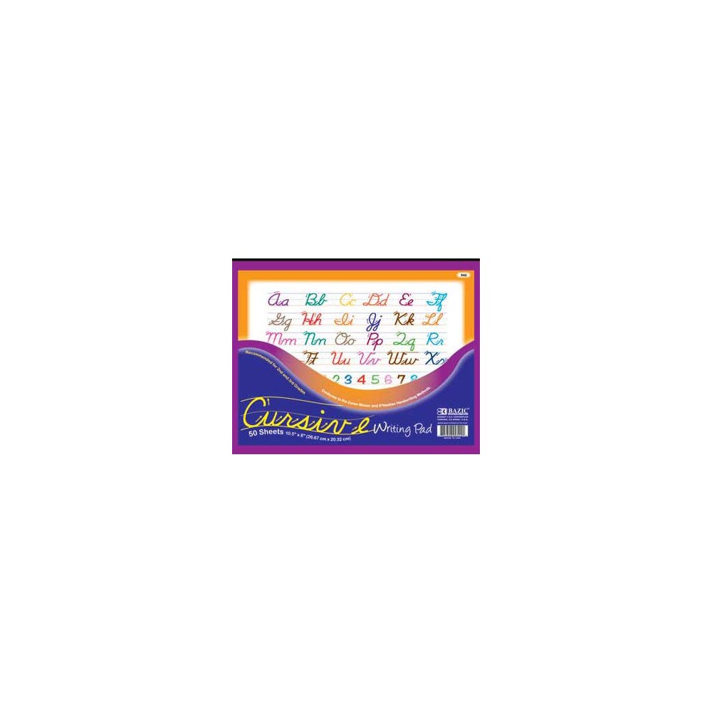 Cursive Writing Pads - 50 Sheets 10.5" x 8" 1