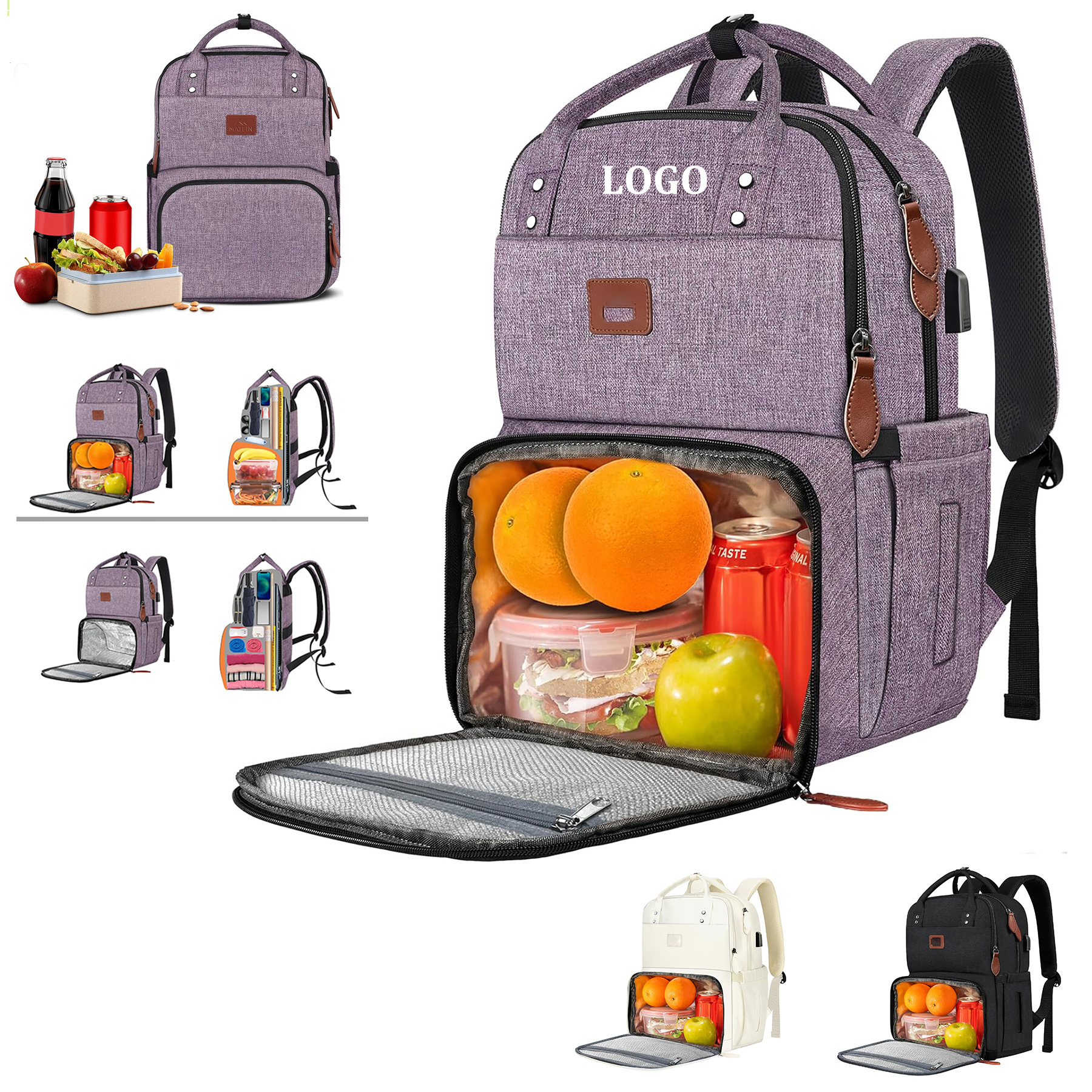 Laptop Backpack with Lunch Box 2