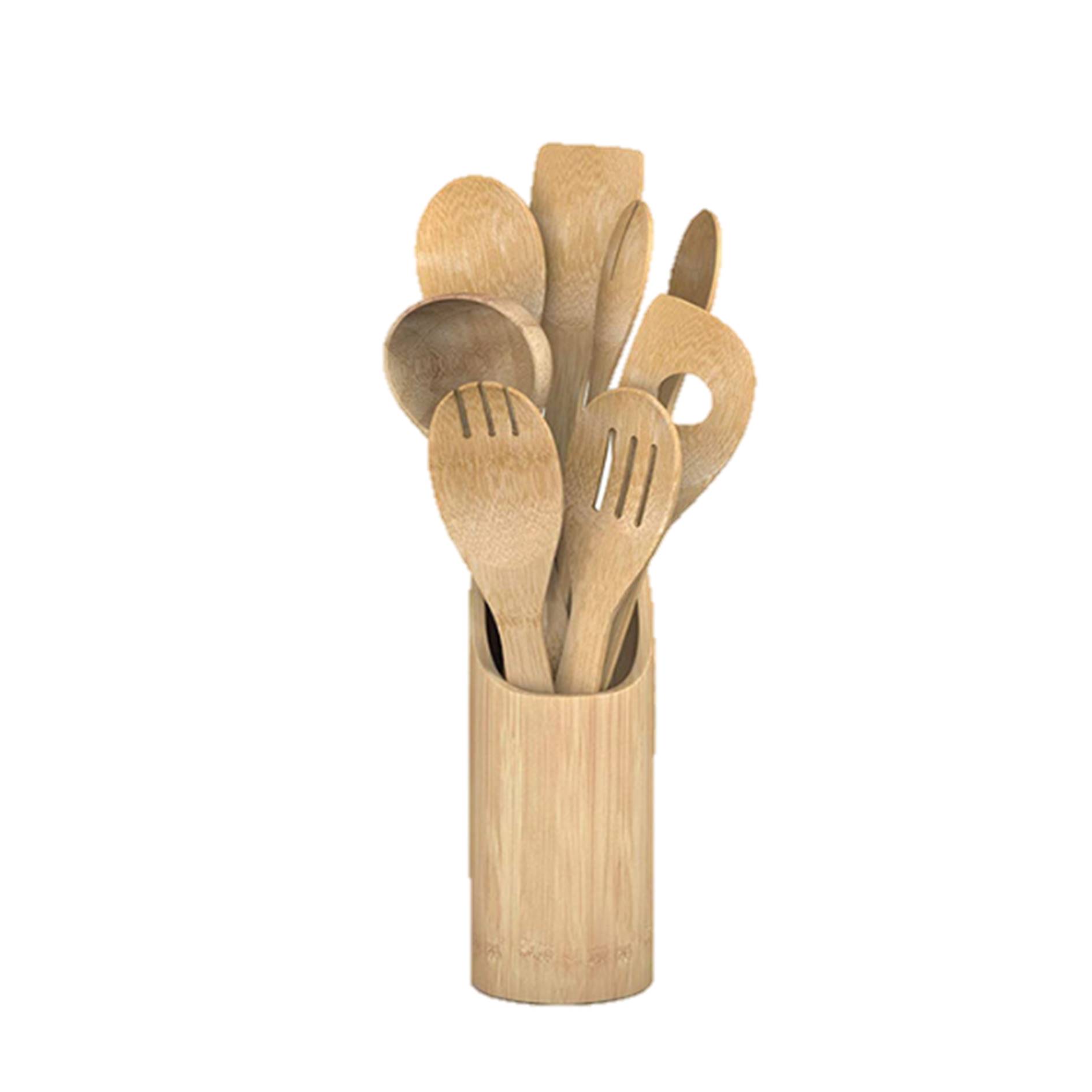 8PCs Bamboo Kitchen Spatula Set 4