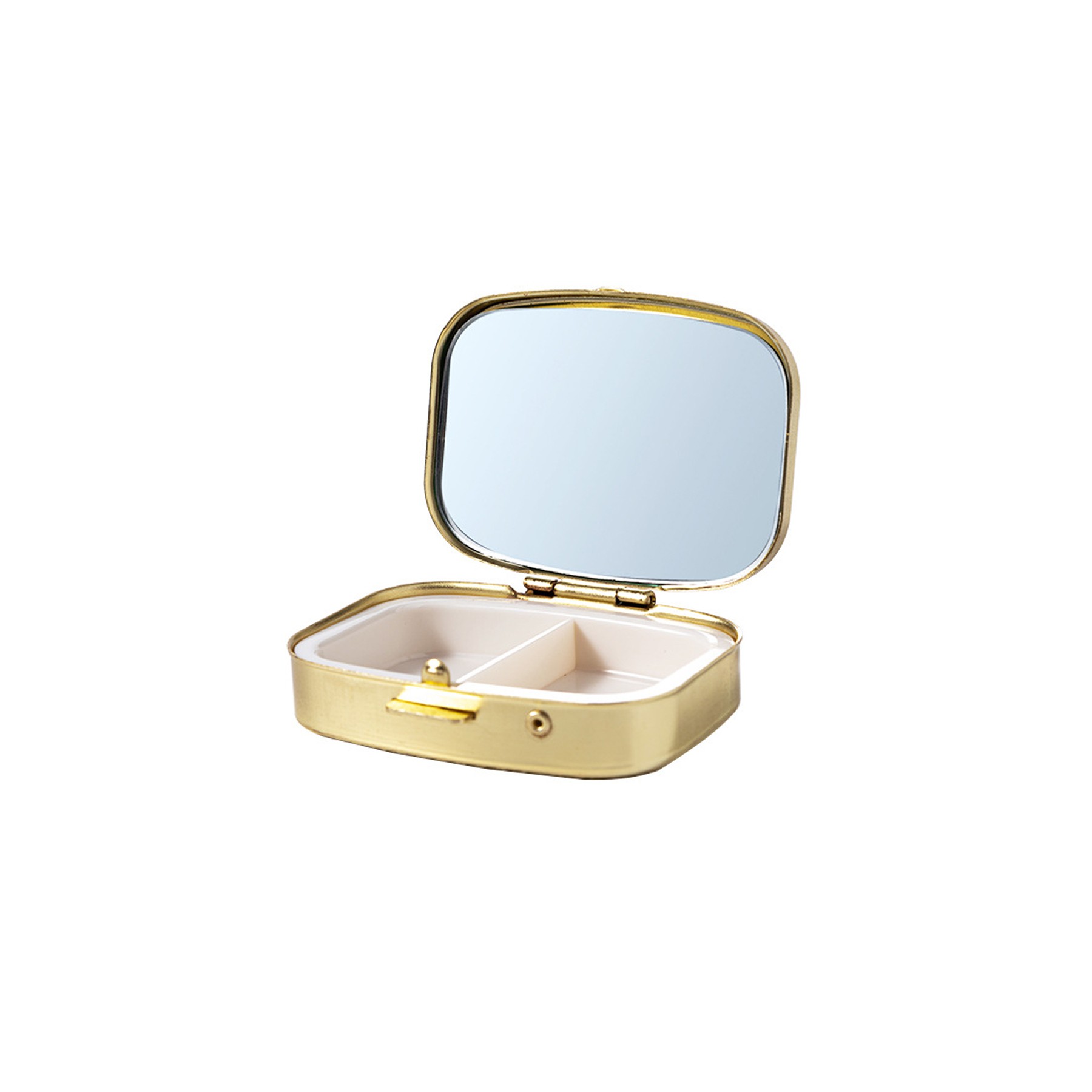 Square Two Compartments Vitamins Pill Cases 1