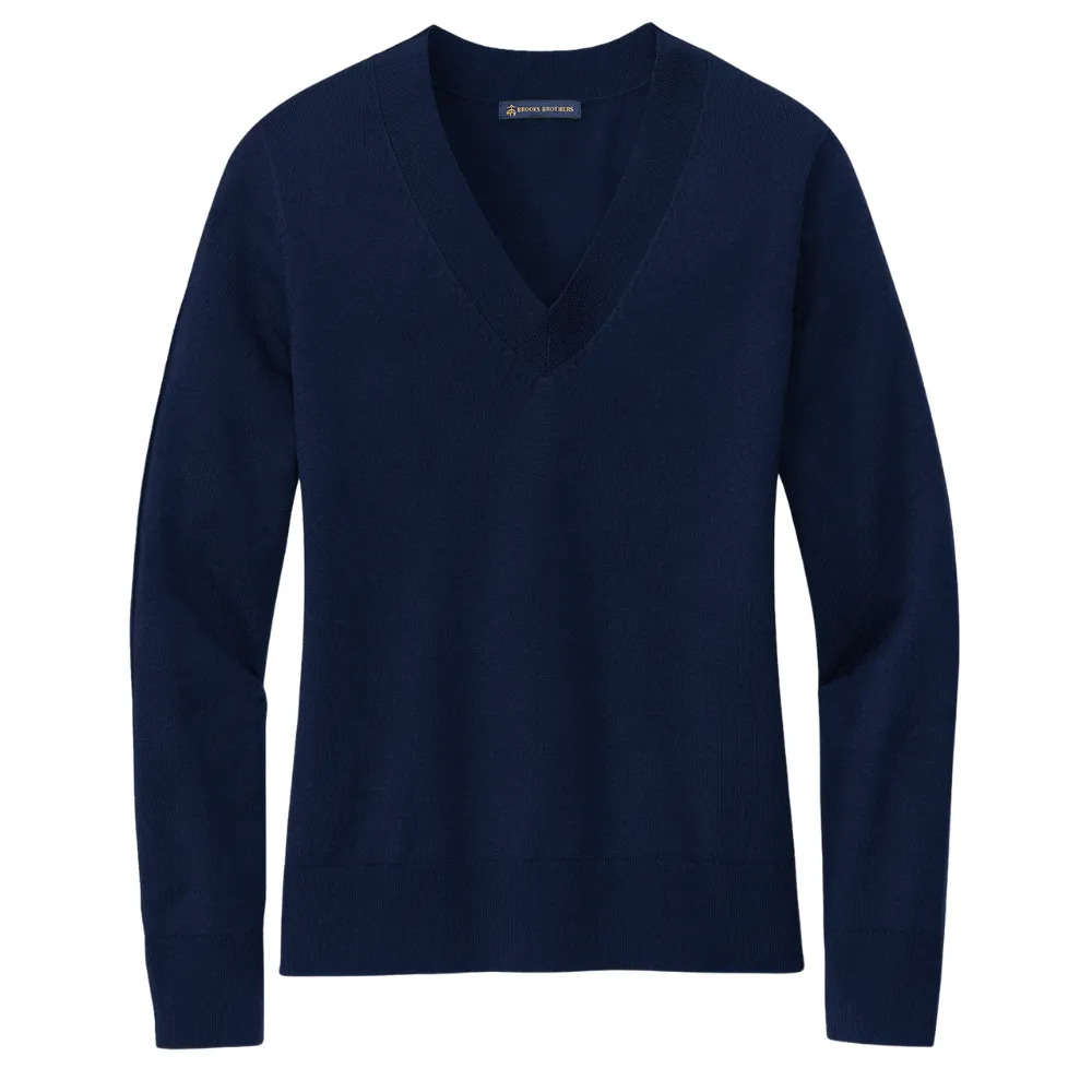 Brooks Brothers(R) Women's Cotton Stretch V-Neck Sweater 2