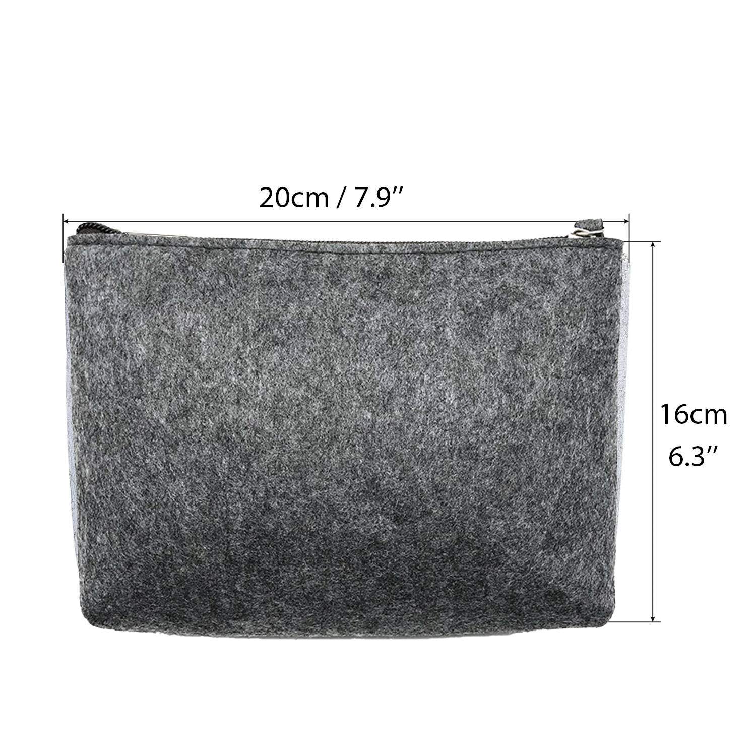 Felt Fiber Makeup Pouch Organizer Pen Gadgets Case 2