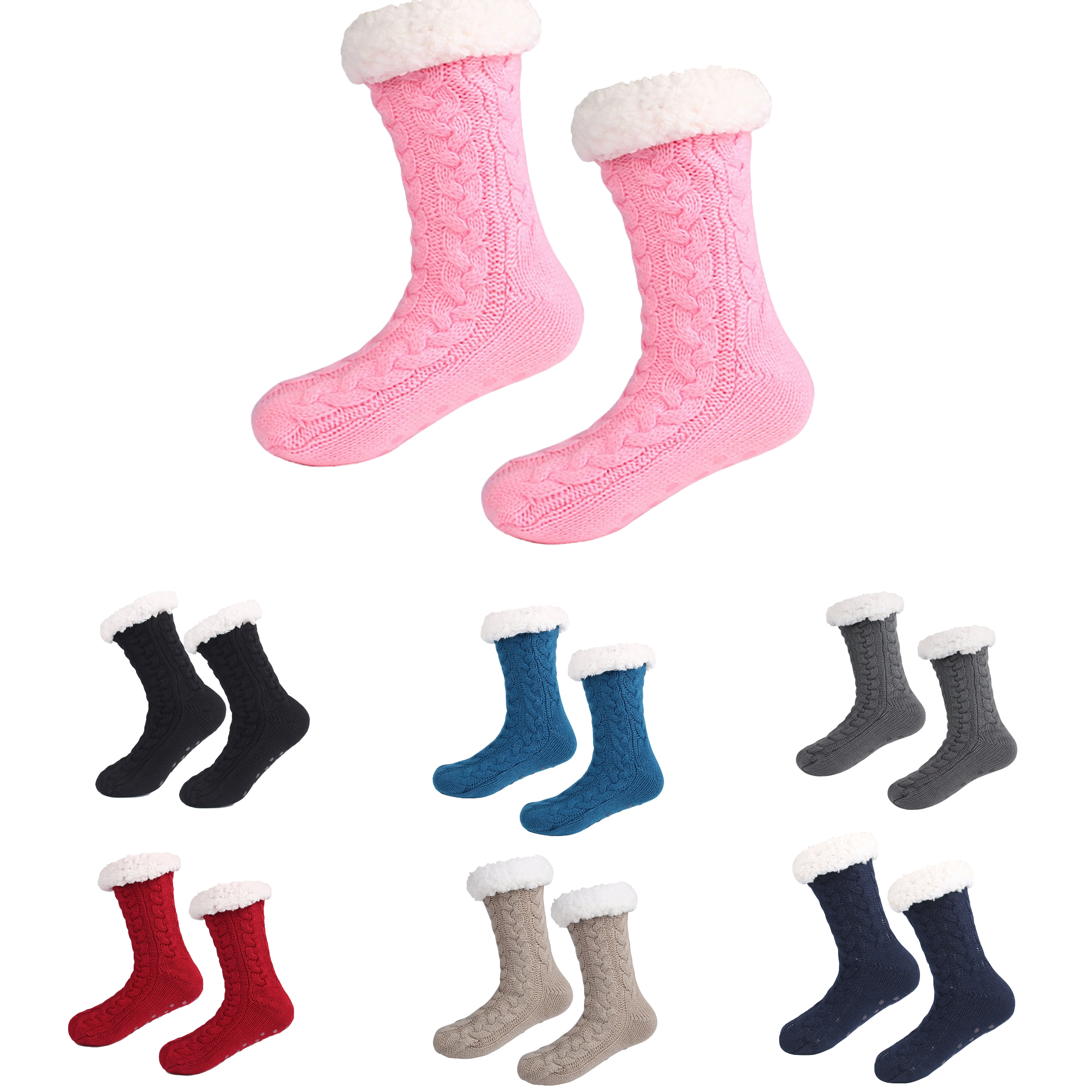 Anti-Slip Home Fleece Floor Socks 2