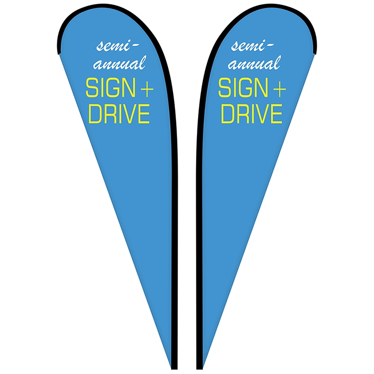 10' Double Sided Custom Portable Teardrop Banners 3