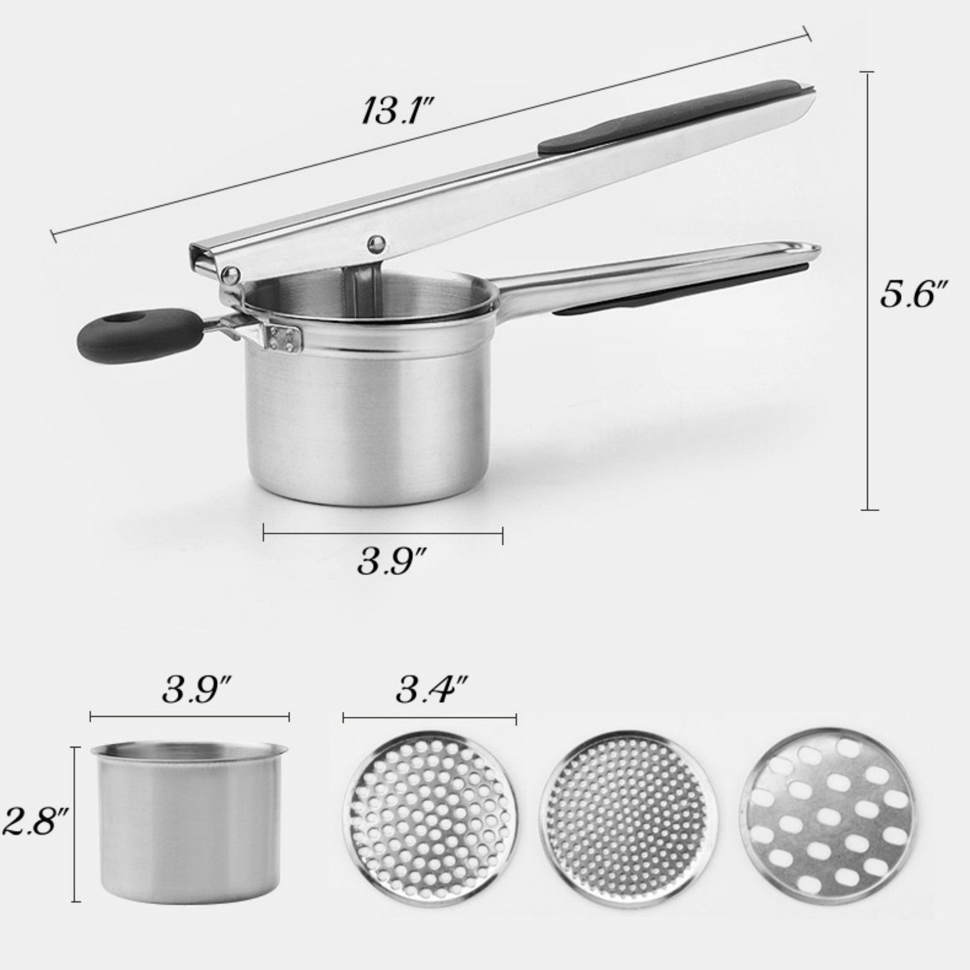 13.1" Heavy Duty Stainless Steel Masher 3