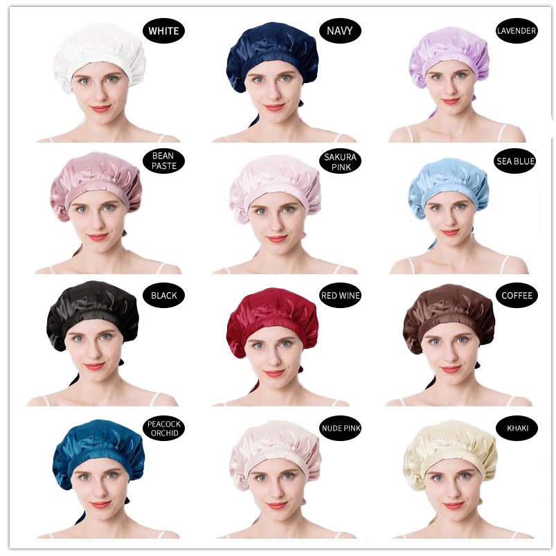 Soft Breathable 100% Mulberry Silk Sleep Cap 4