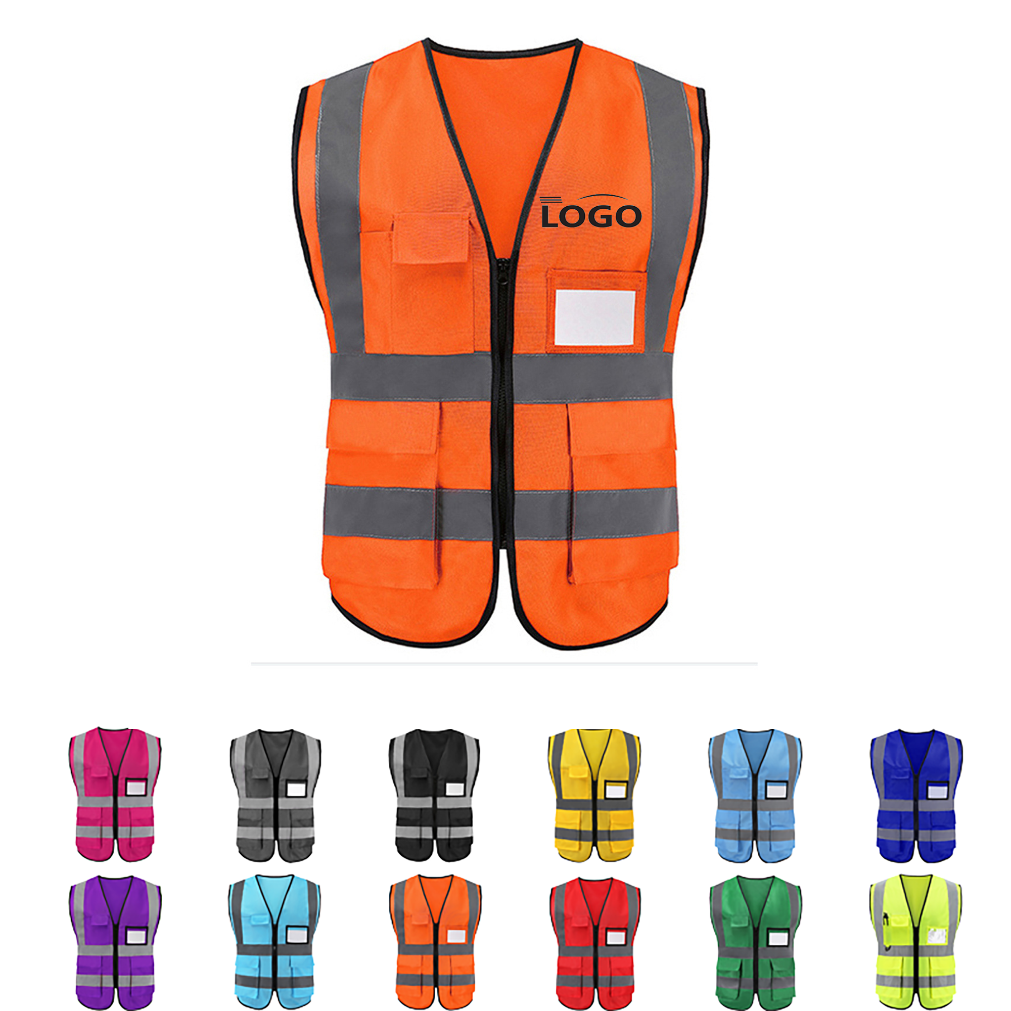 Multi-Pocket Reflective Safety Vest 1