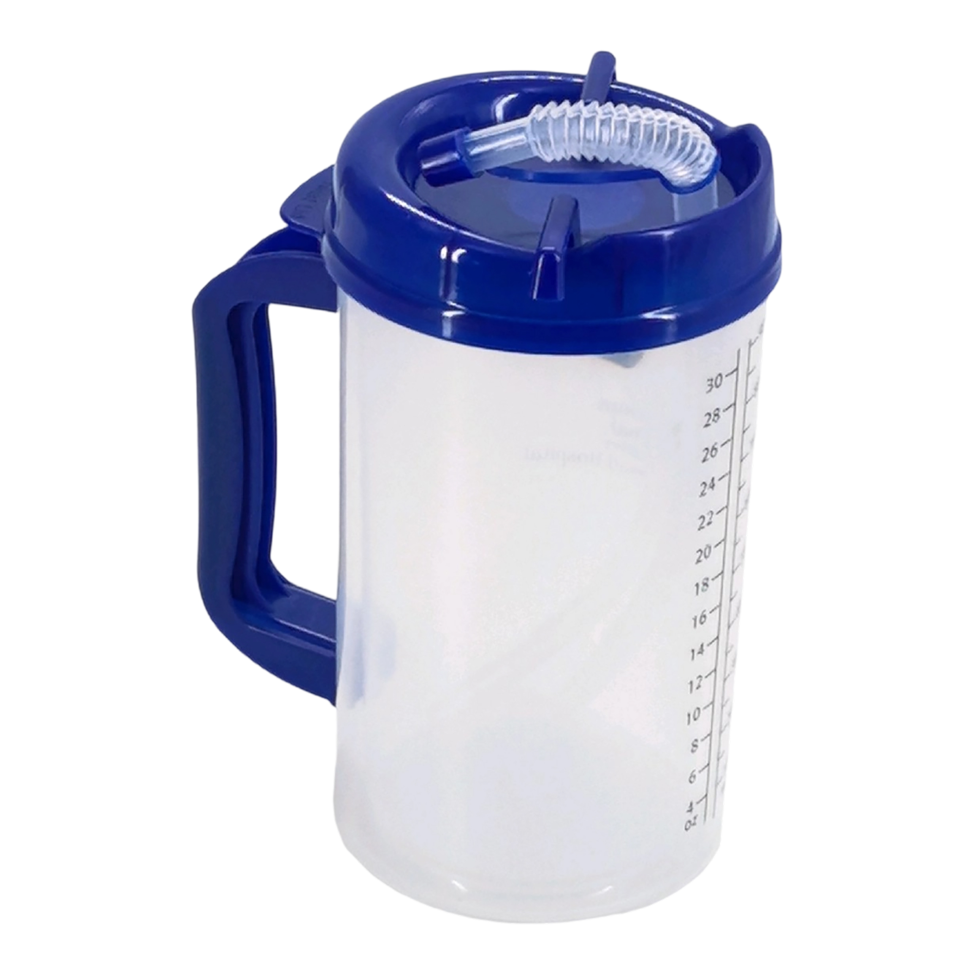 30 Ounce Double Wall Measurement Mug With Lid Straw 4.3" Length x 7.7" Height 2