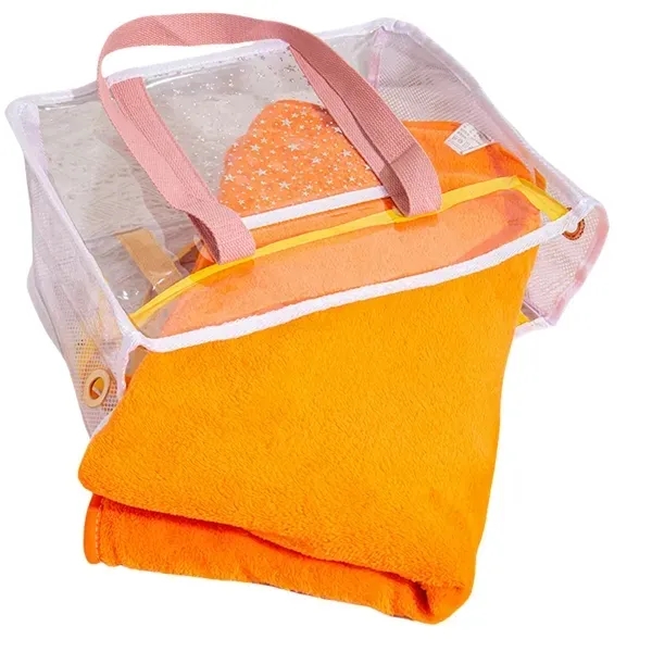 Clear PVC Zipper Beach Tote Bag - Large Capacity 11