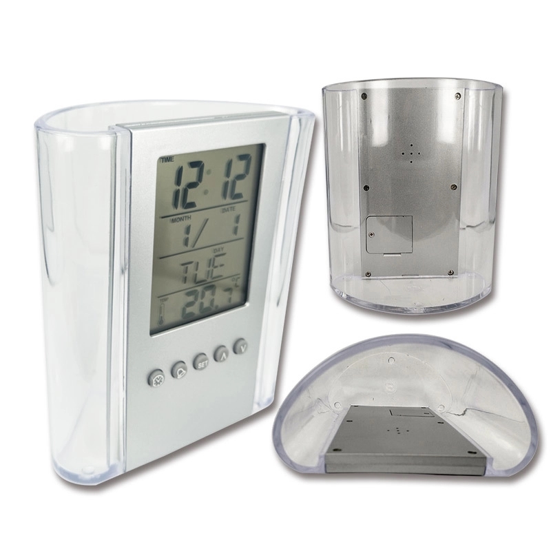 Executive Pen & Pencil Cup with Digital Calendar 2