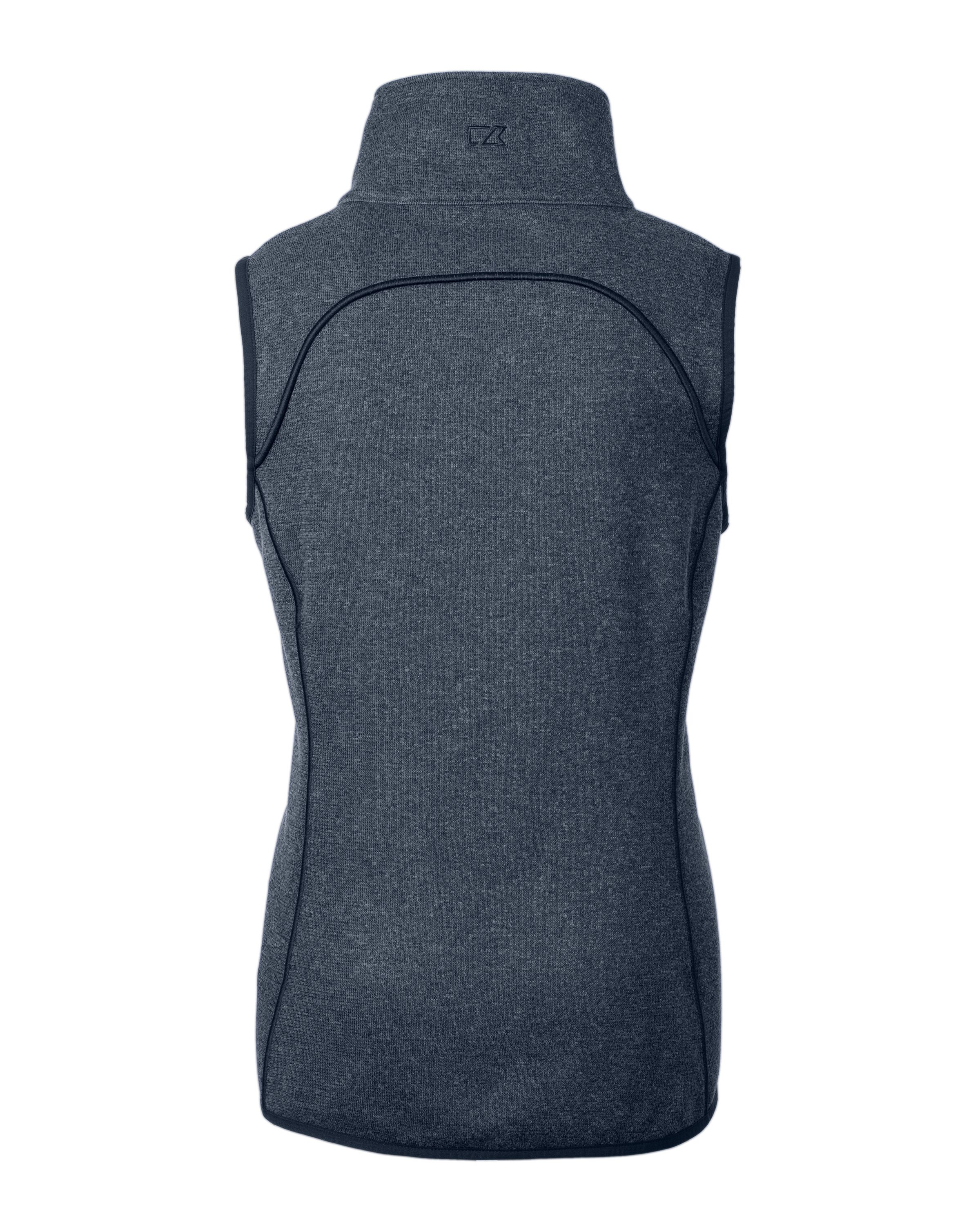 Cutter & Buck Mainsail Sweater-Knit Womens Full Zip Asymmetrical Vest 53