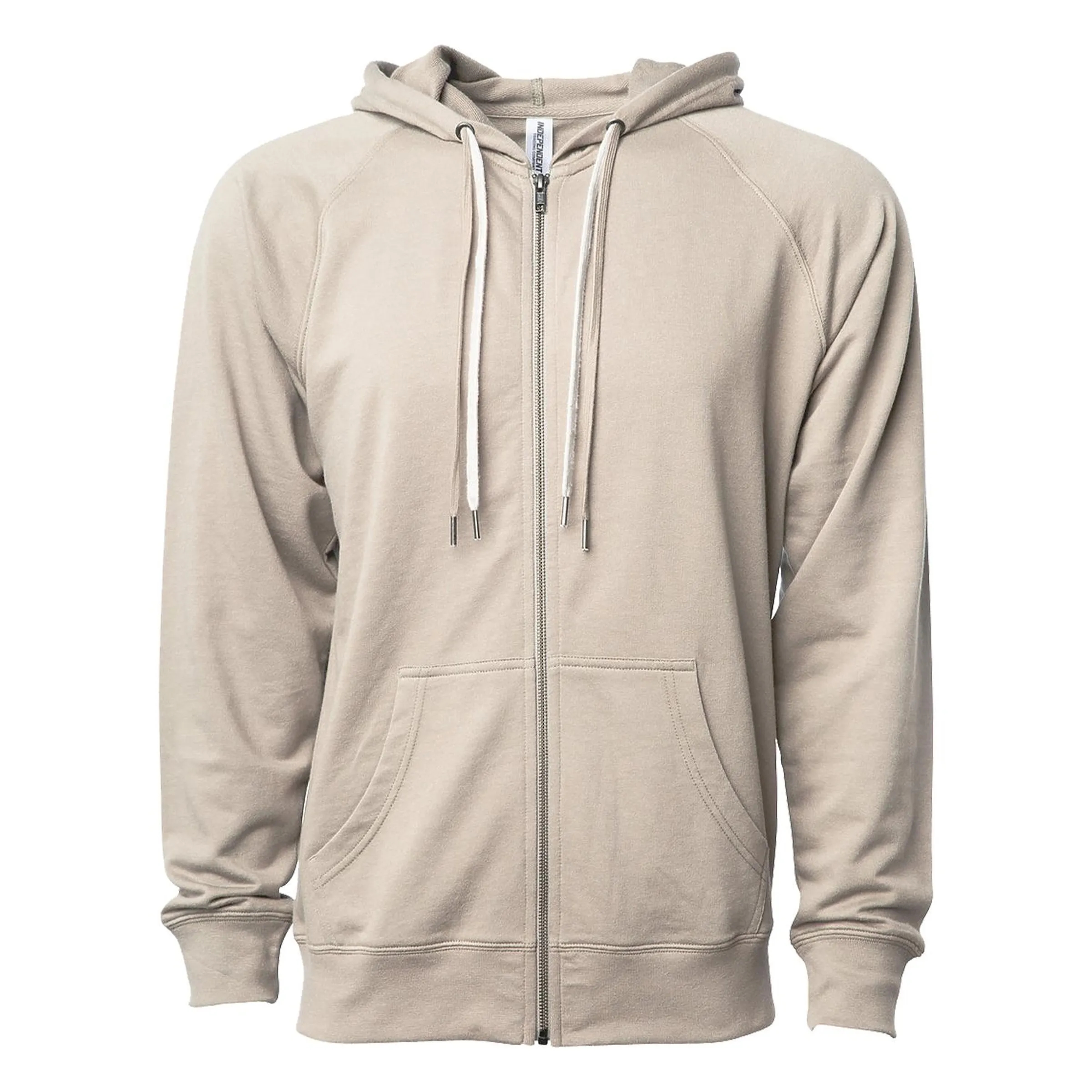 Unisex Lightweight Loopback Terry Zip Hood 18