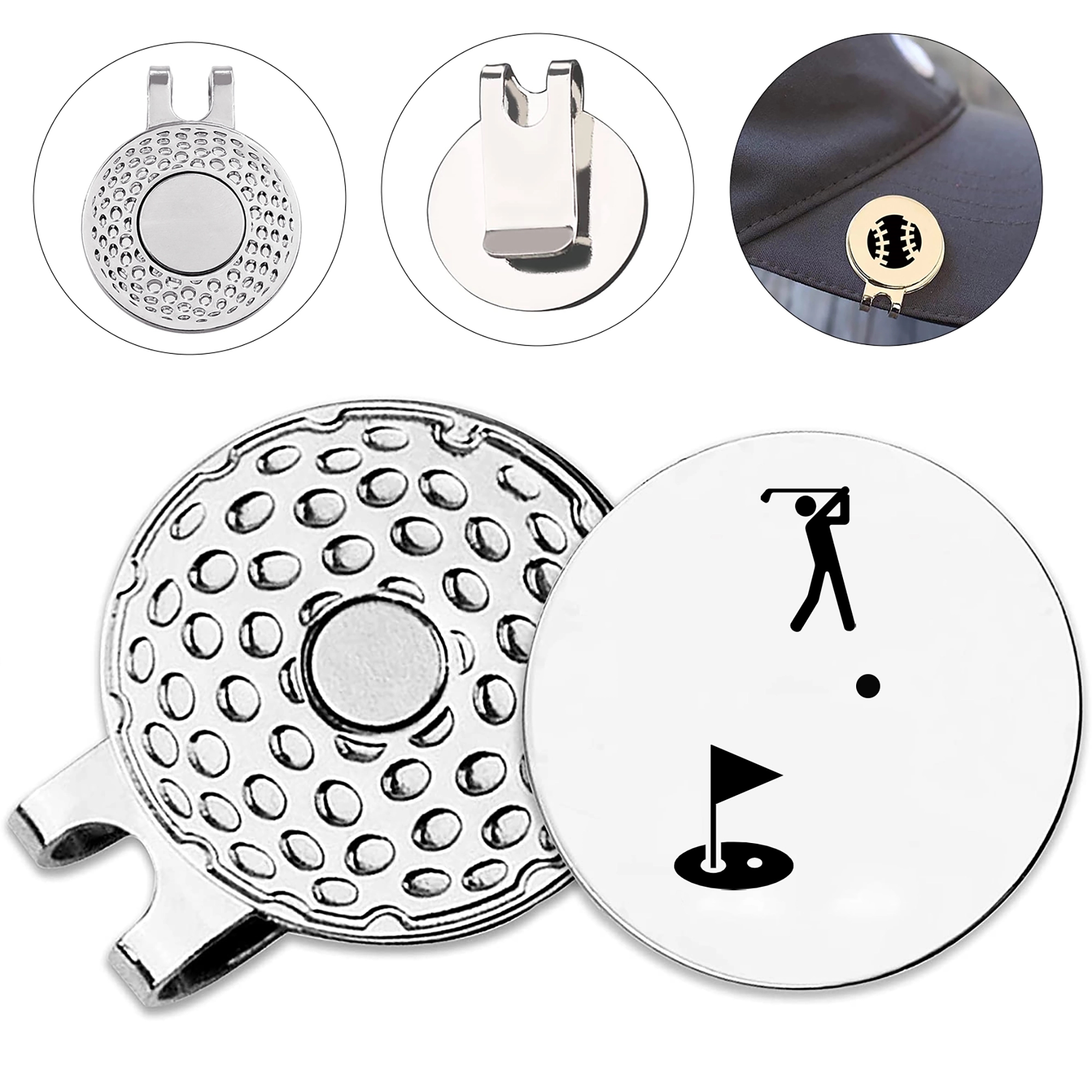 Golf Hat Clip Ball Marker 2