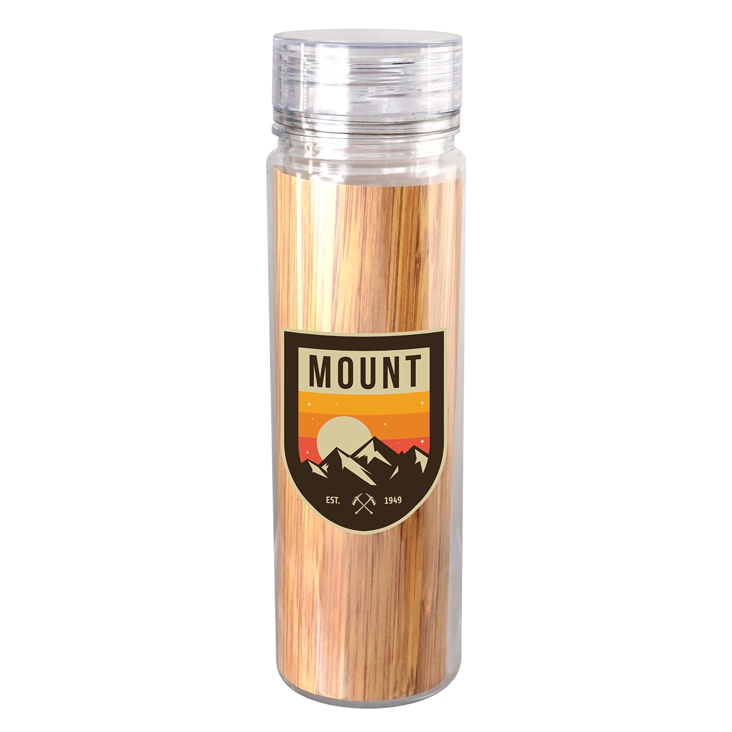Clear View 18 oz. Full Color Bamboo Pattern Bottle 6