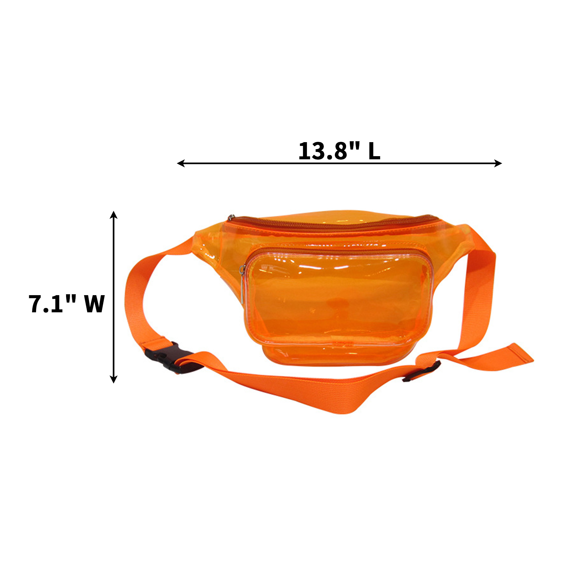 Transparent Pvc Waist Bag With Dual Pocket Strap 10