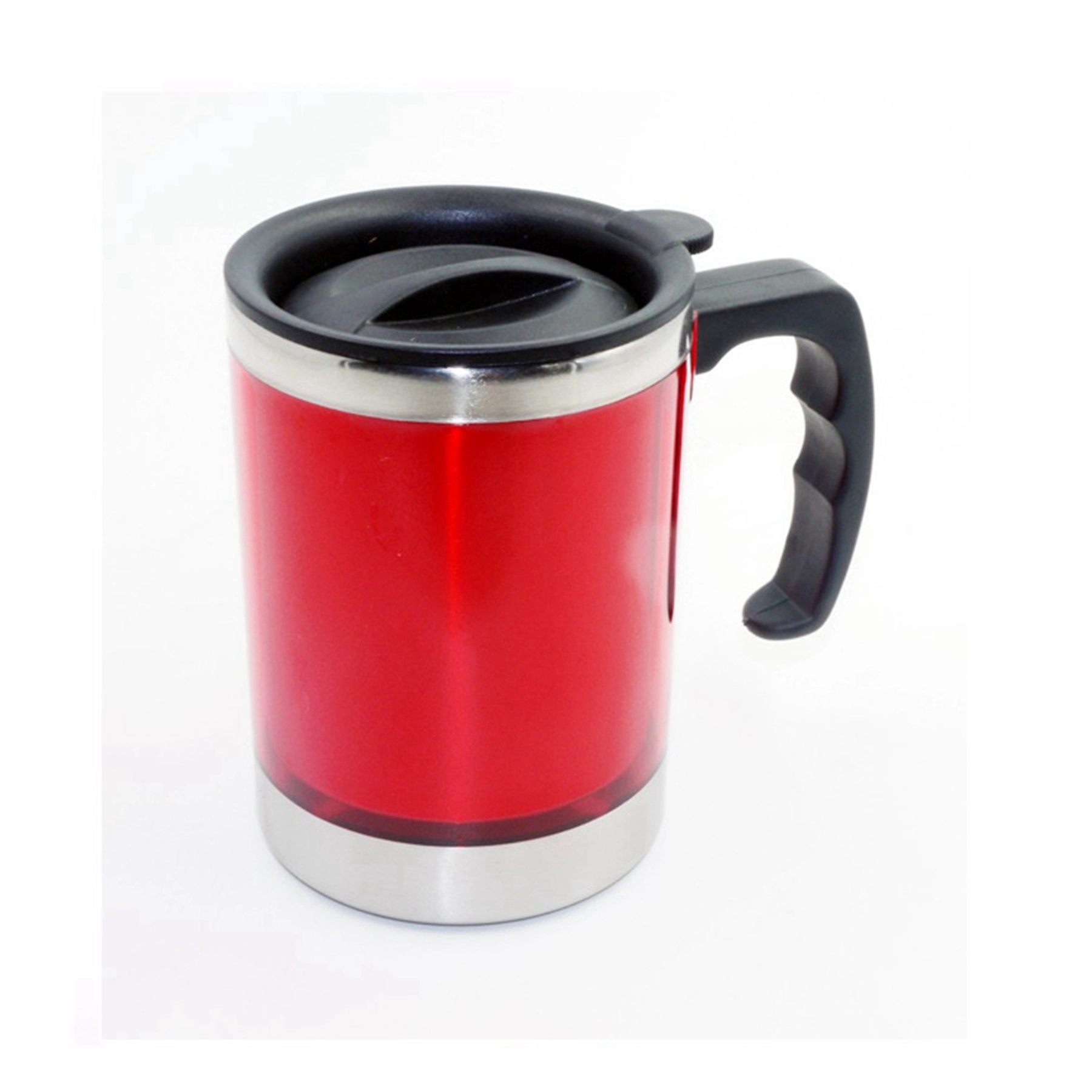 15 Oz. Plastic Shell Double Wall Coffee Travel Mug With Lid 4
