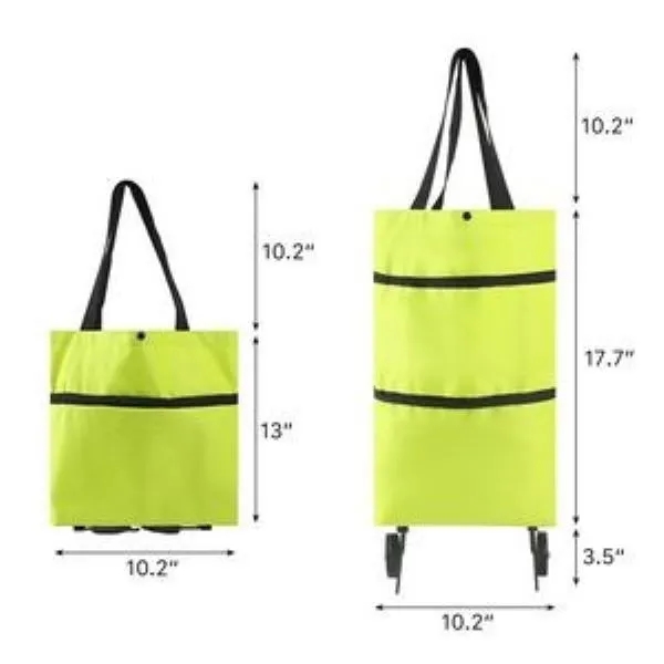 Collapsible Trolley Grocery Shopping Bag Cart 6