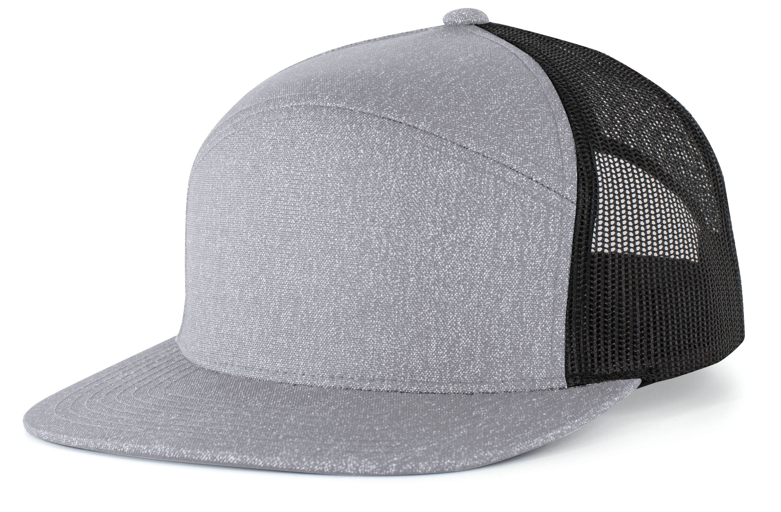 Heather 6-Panel Arch Trucker Snapback Cap 5