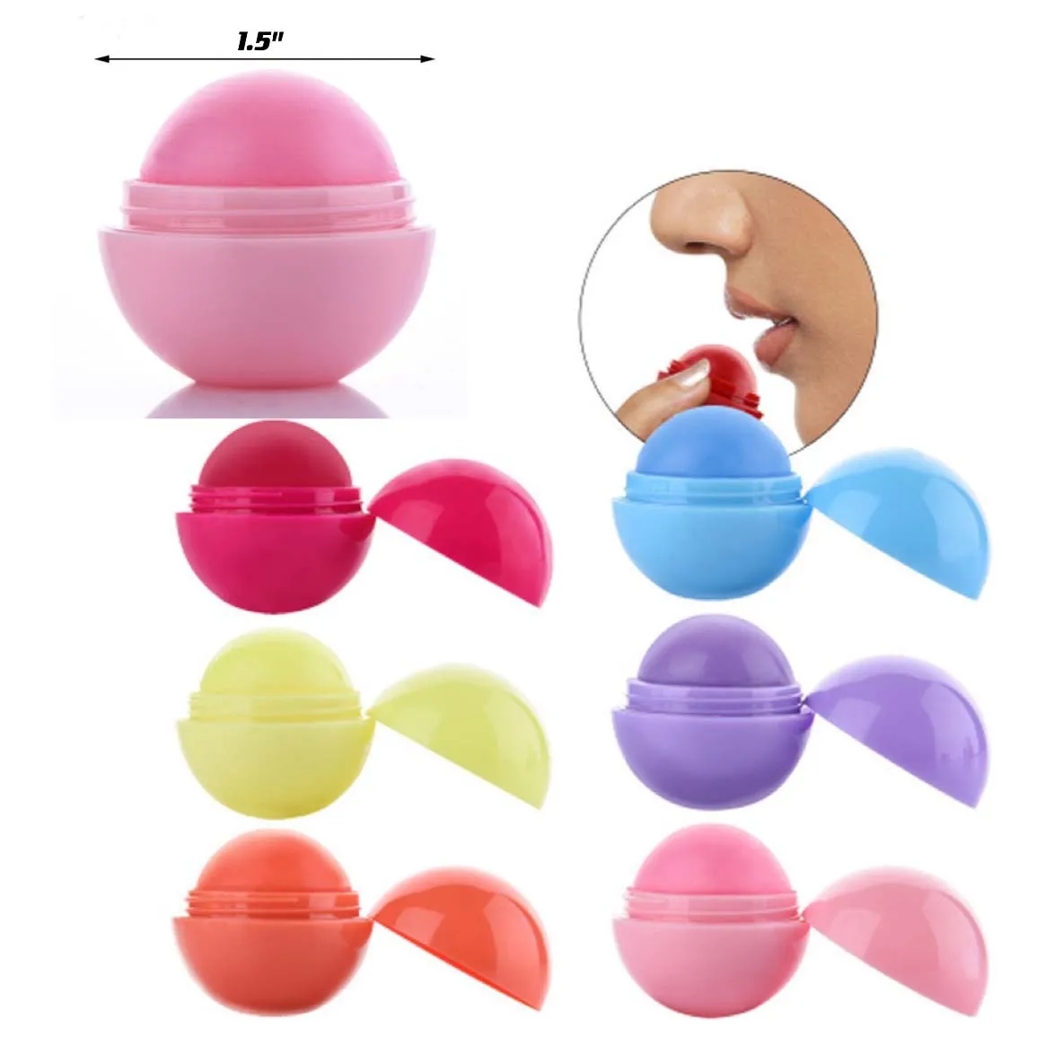 Colorful Lip Balm Moisturizer Ball 2
