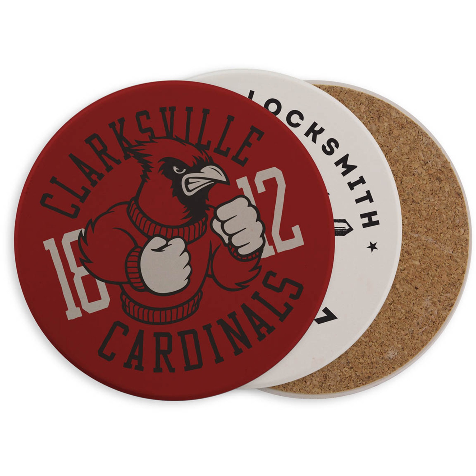 4" Dia Round Ceramic Coaster 1
