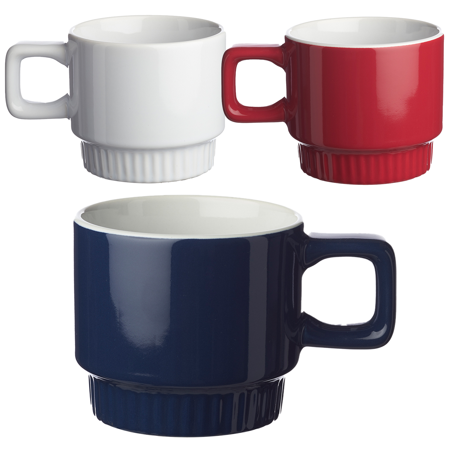 Square Handle Stackable Ceramic Mug, 10 oz. 2