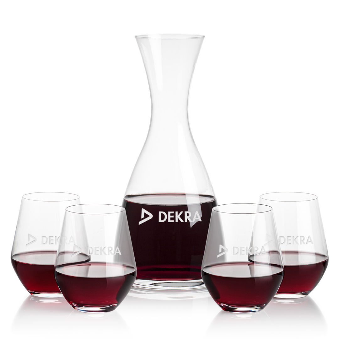 Barham Carafe & Reina Stemless Wine 1