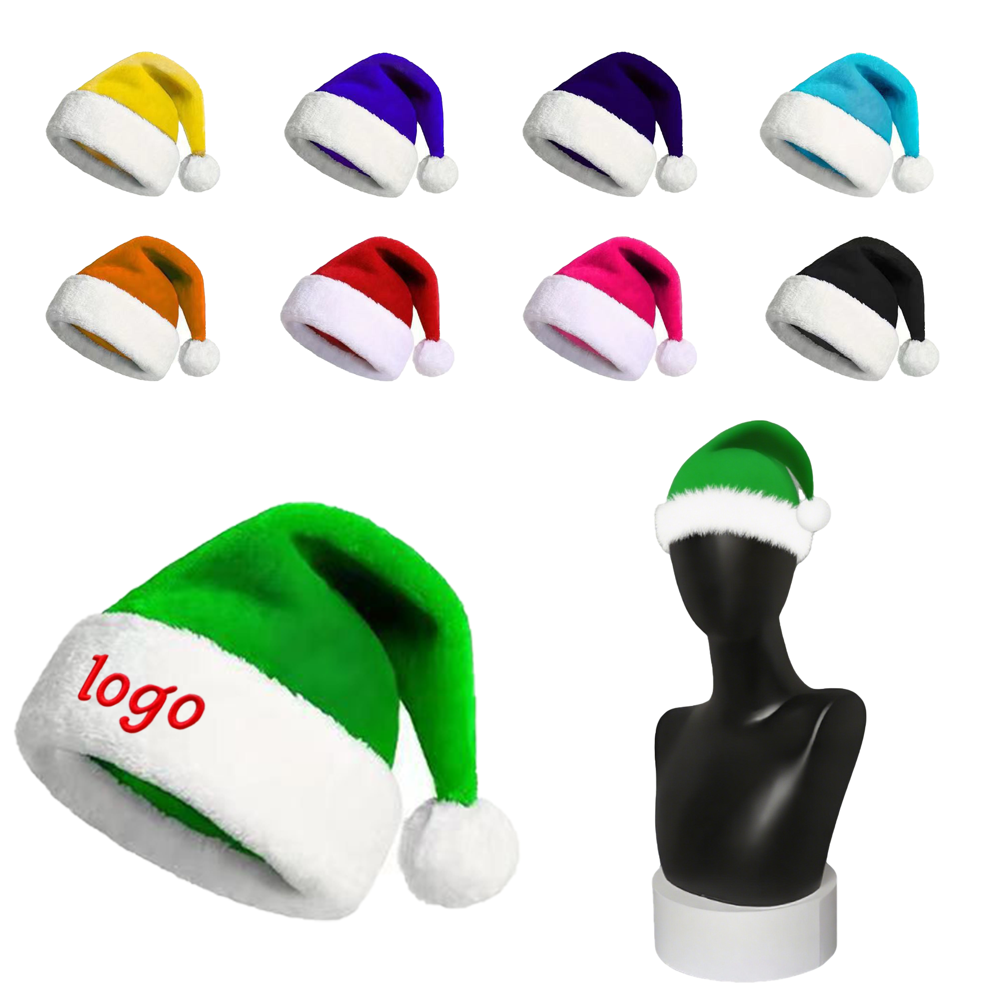 Thickened Cuffed Christmas Hat 1