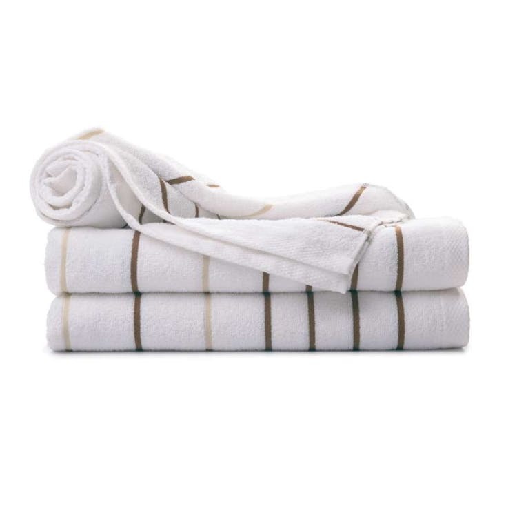 Breeze Multi Stripe Pool Towels - 35x70 Beige 2