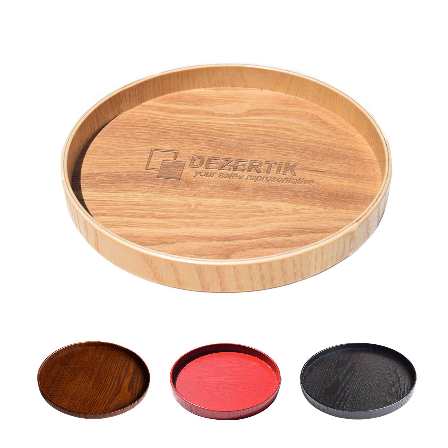 Wood Non-Fragile Dinner Plate