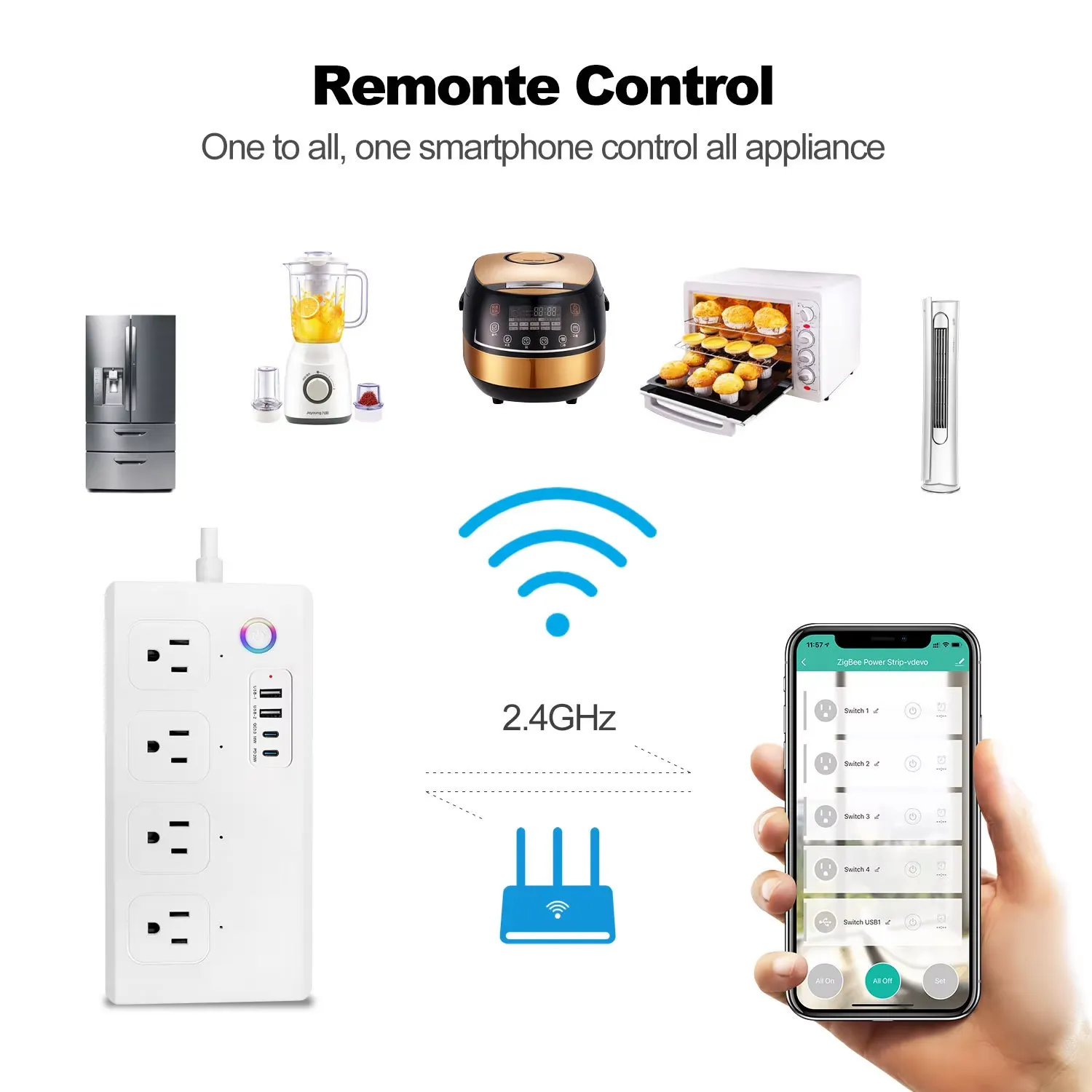 PD 20W Smart Wi-Fi Power Strip 8