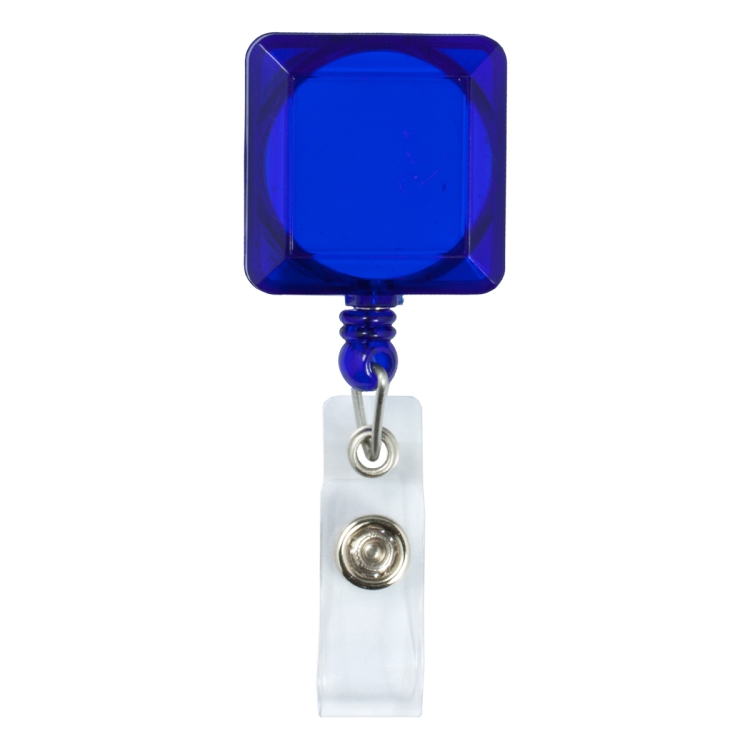 "Kent VL" 30" Cord Square Retractable Badge Reel and Badge Holder with Metal Slip Clip Attachment 2