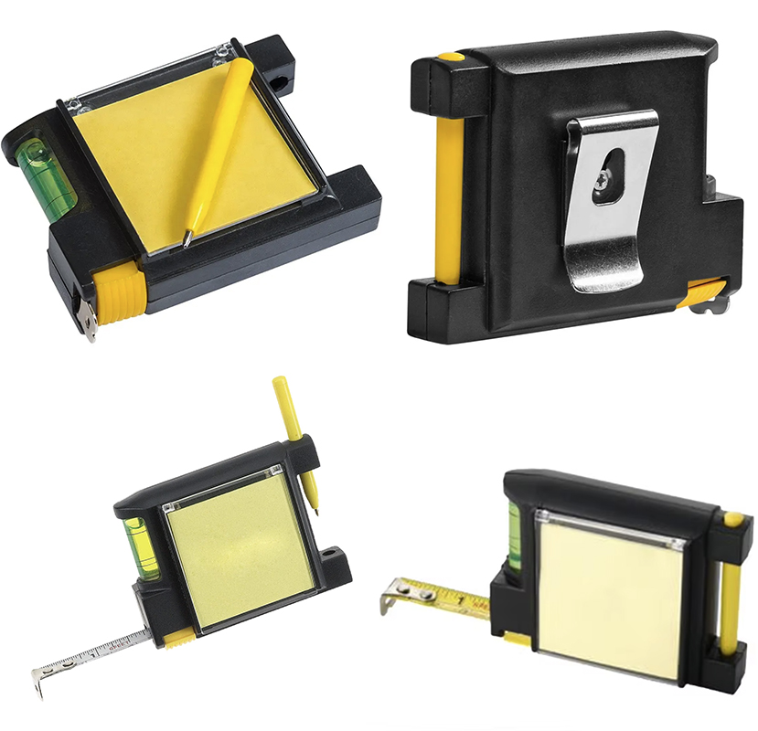 Steel Tape Measure with Spirit Level Note Memo Pad And Pen 1