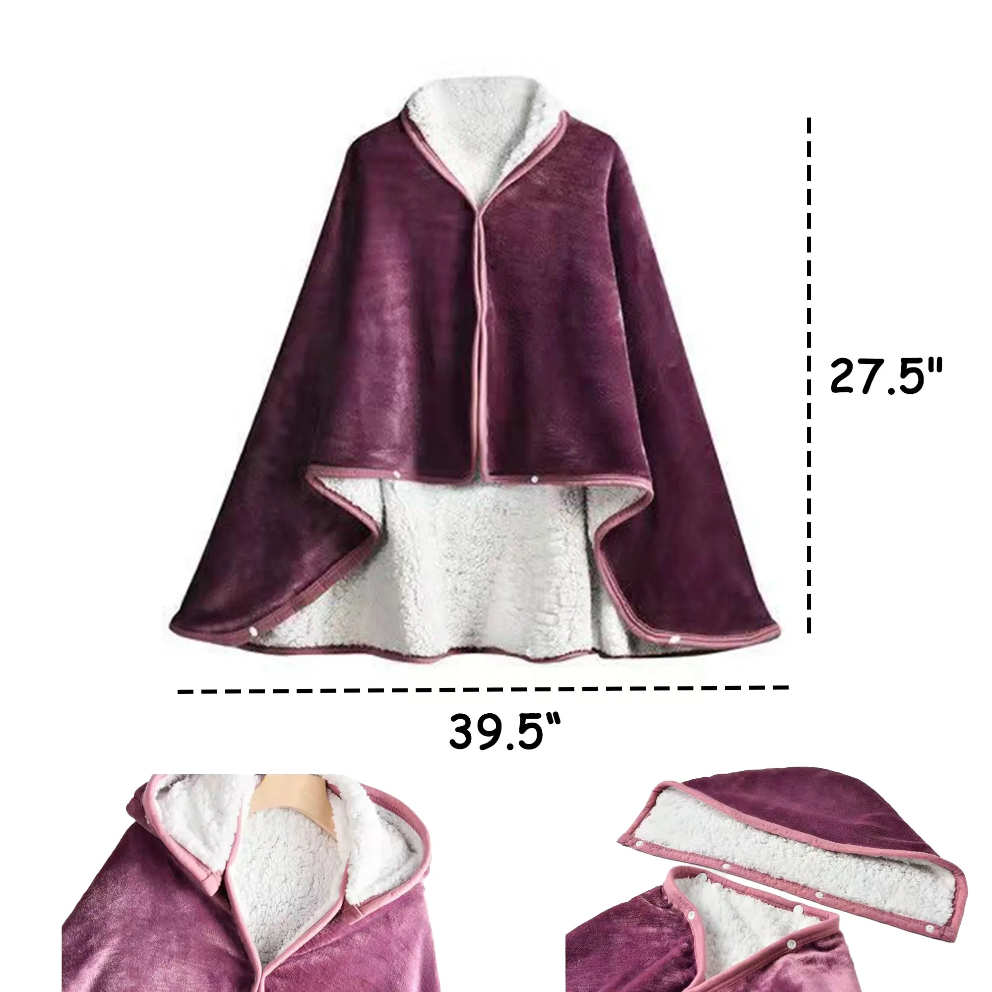 MOQ 30 Children's Warm and Portable Blanket Shawl 3