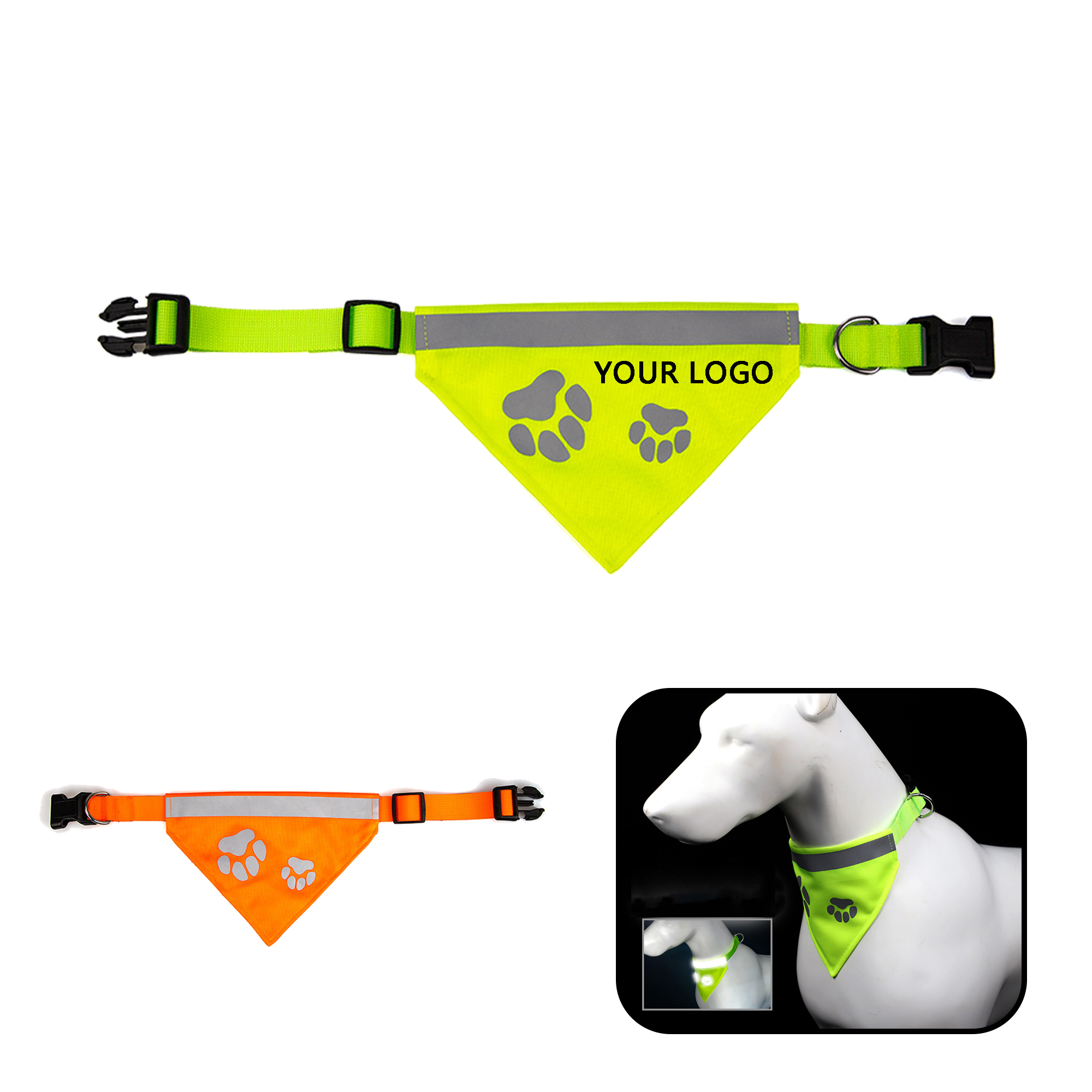 Reflective Triangle Pet Bib 2