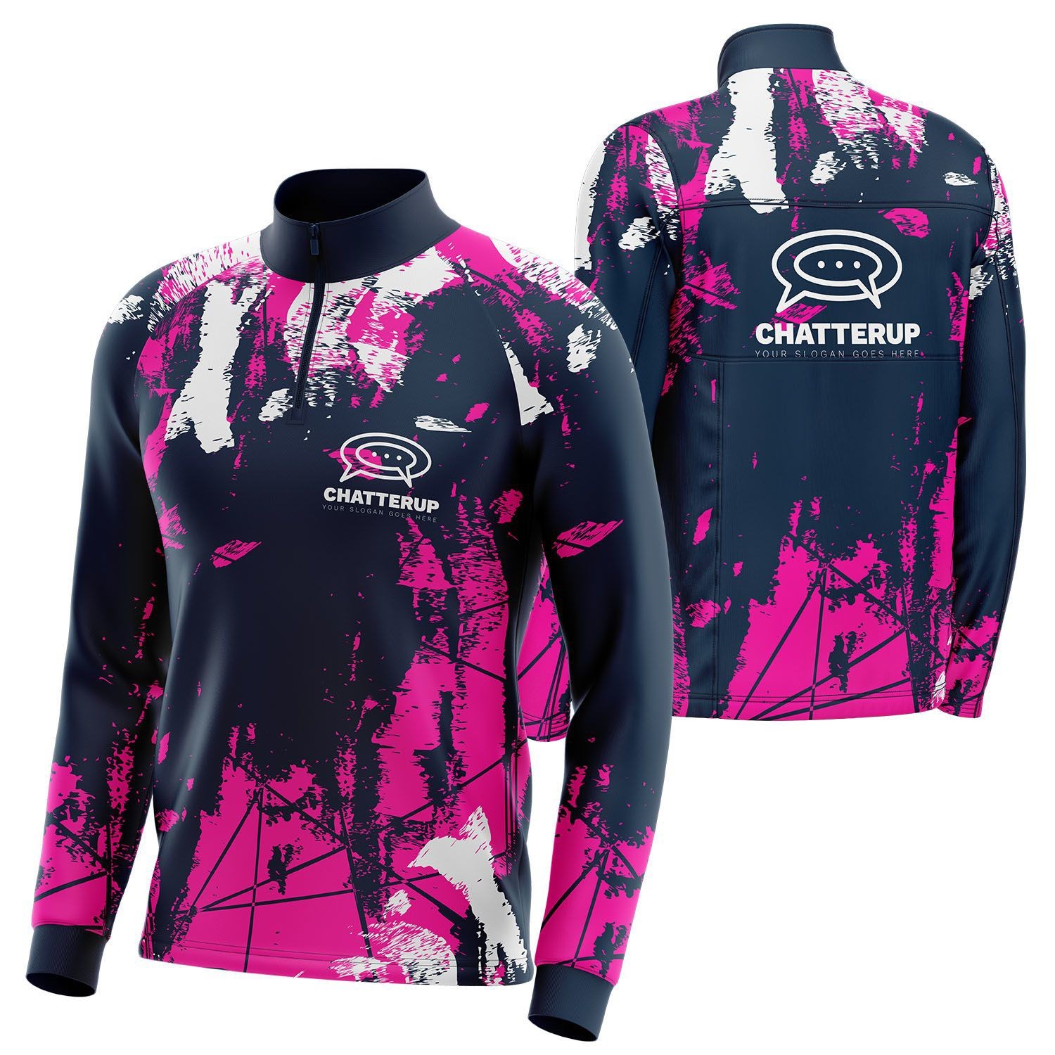 Unisex 160 GSM Brushed Milk Silk Sublimation Quarter Zipper Sweatshirt