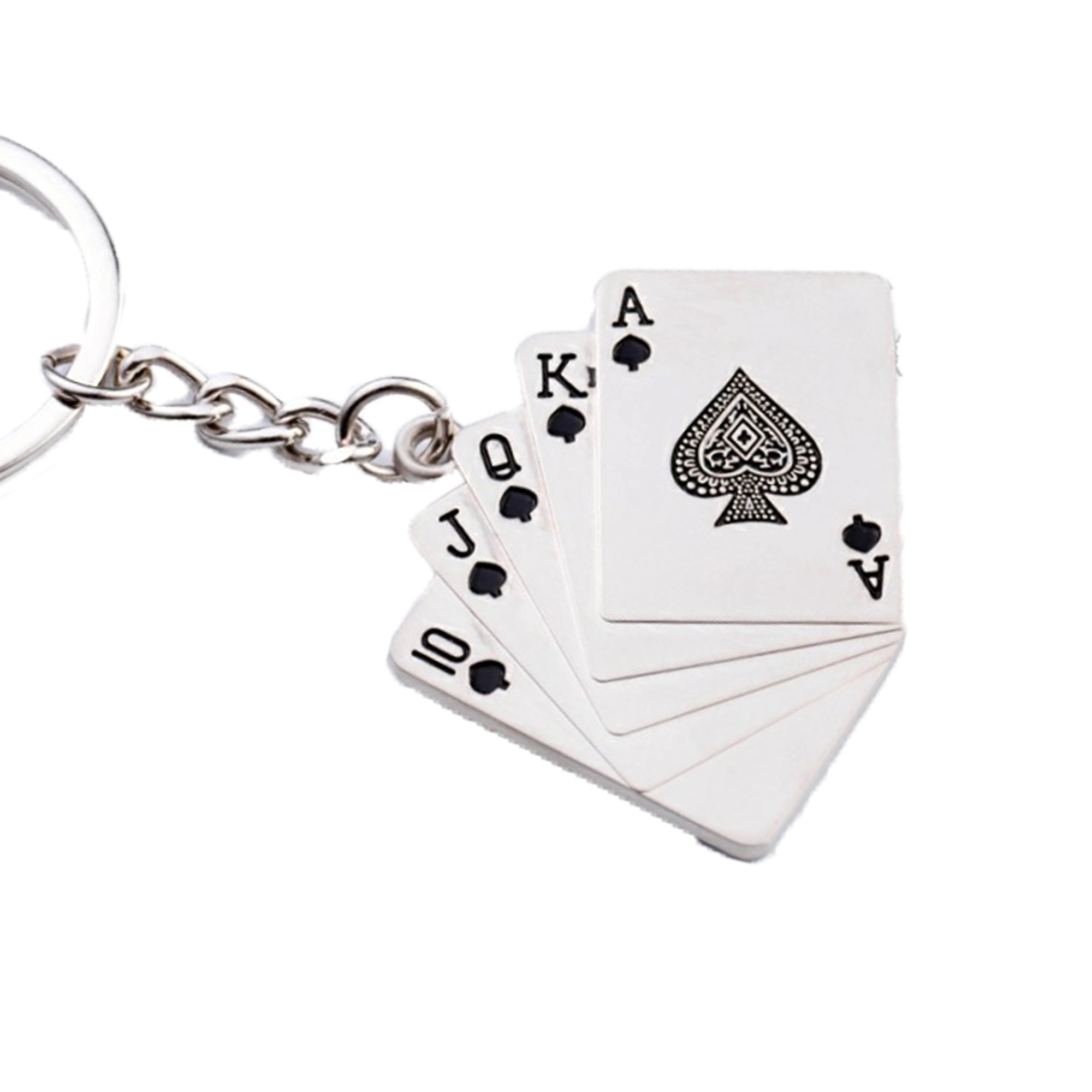 Flush Playing Cards Creative Key Chain 1