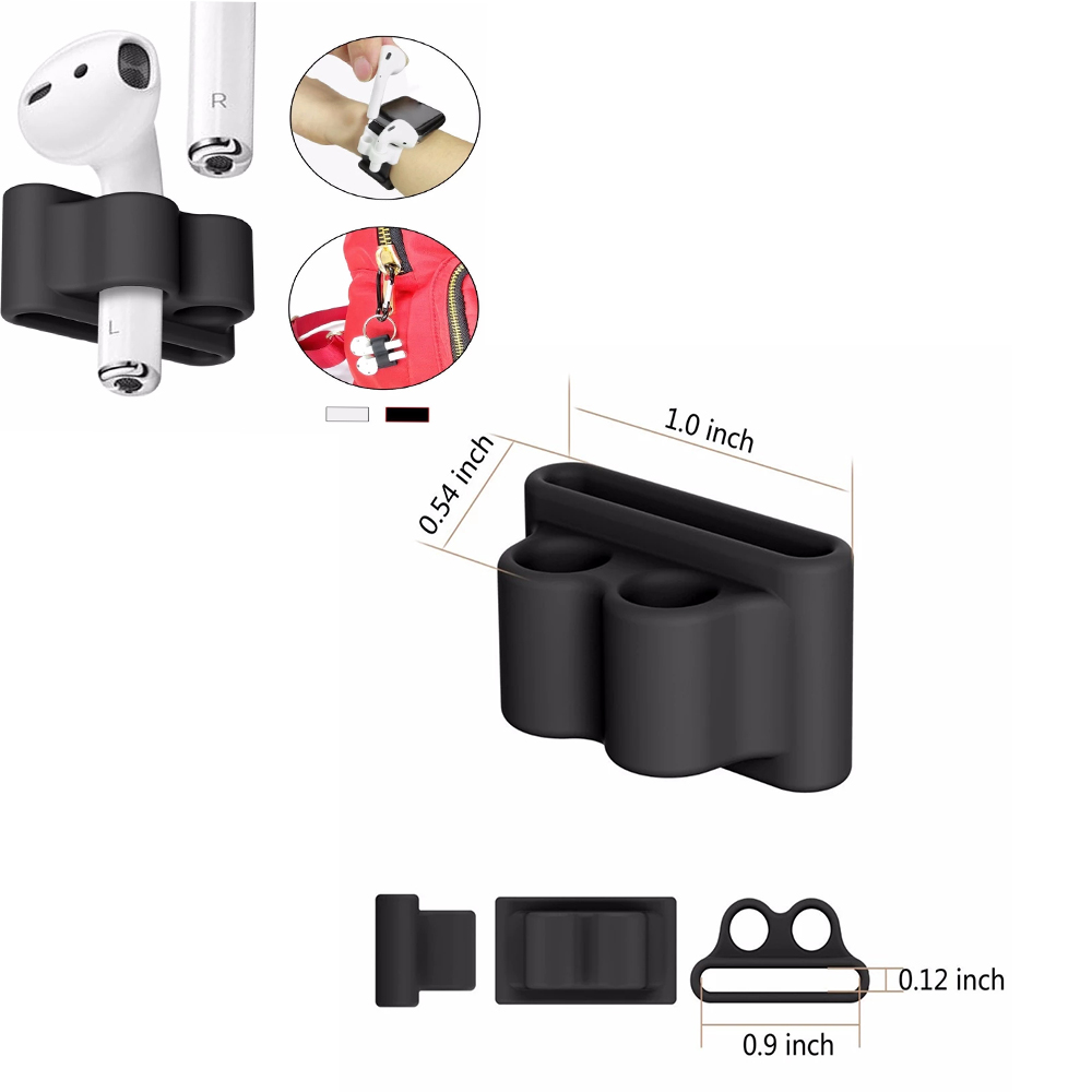 Portable Anti-lost Strap Mini Silicone Earbuds Holder 2