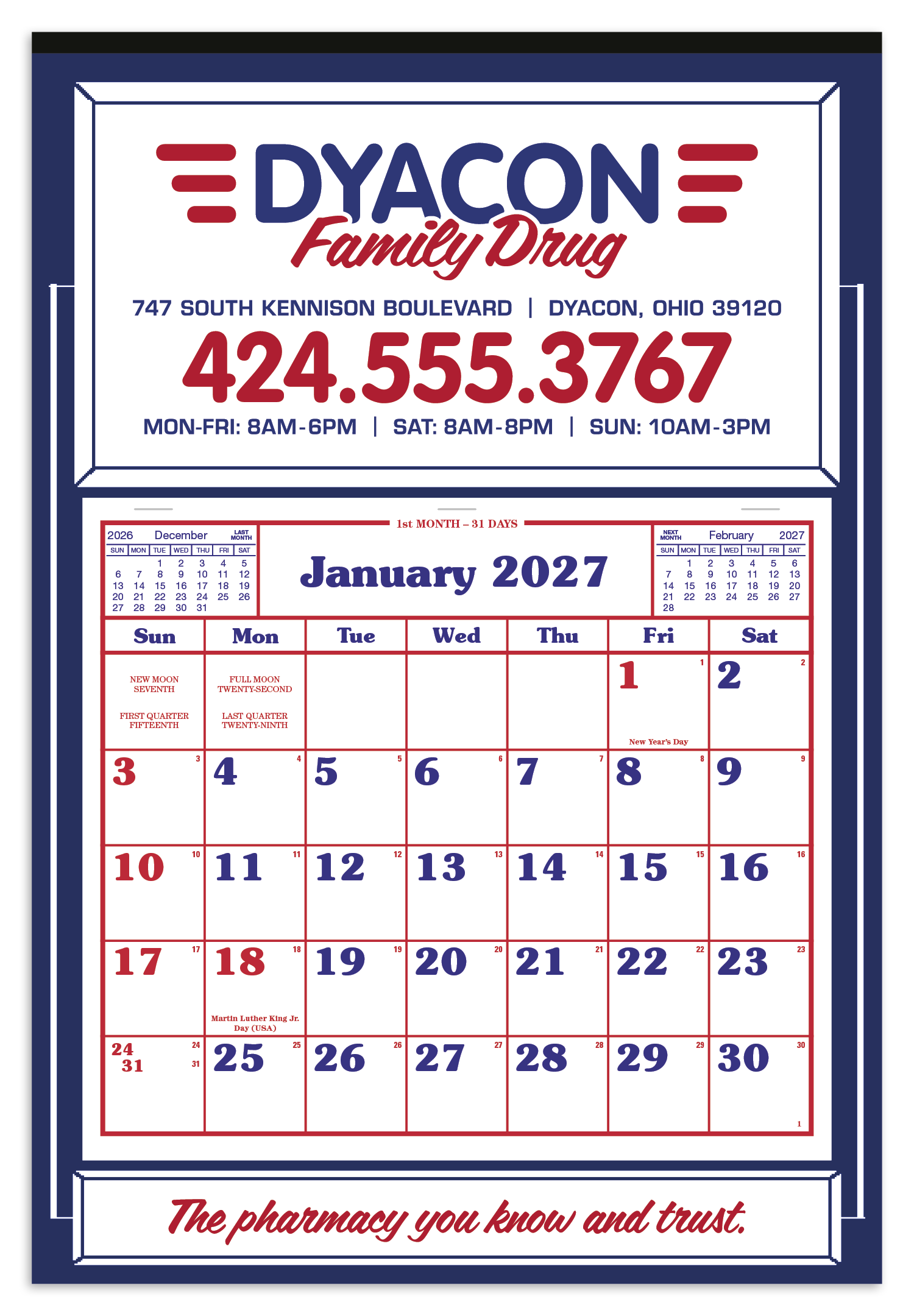 Skinner & Kennedy® Apron Calendar 91