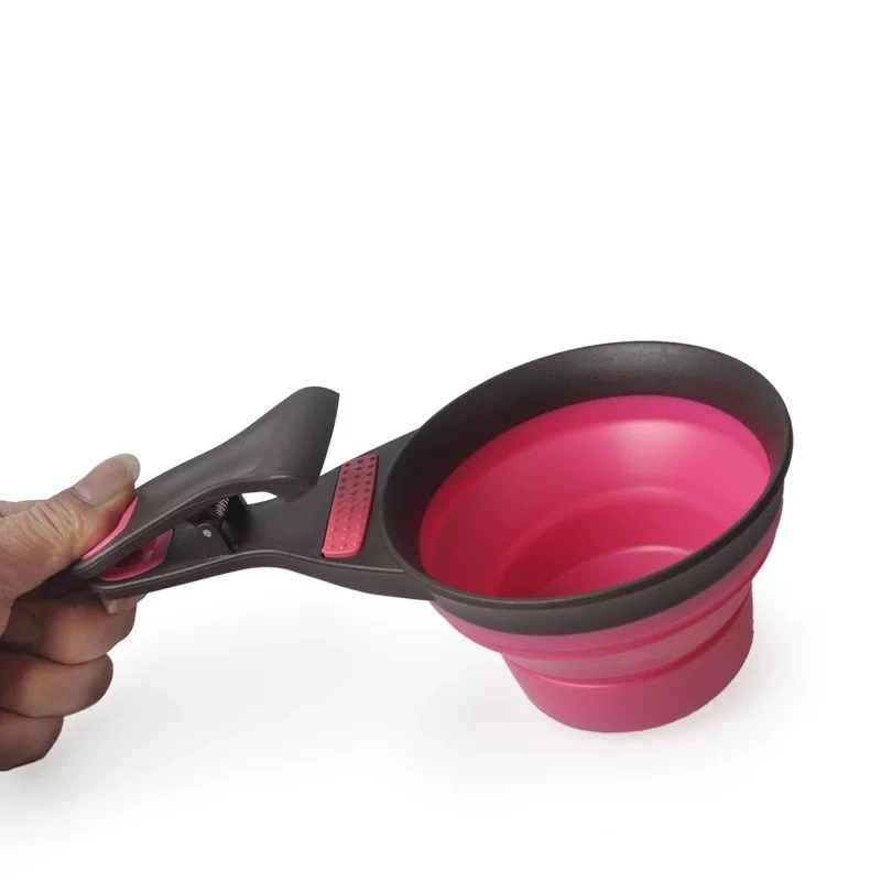 3 in 1 4oz Folding Pet Silicone Portion Cup 3