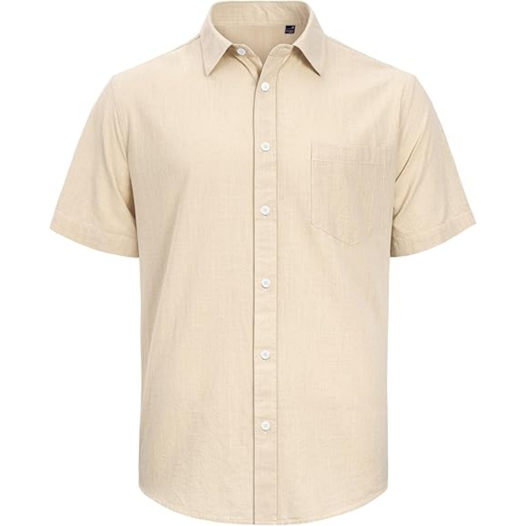 Men's Cotton Linen Short Sleeve Shirt 25