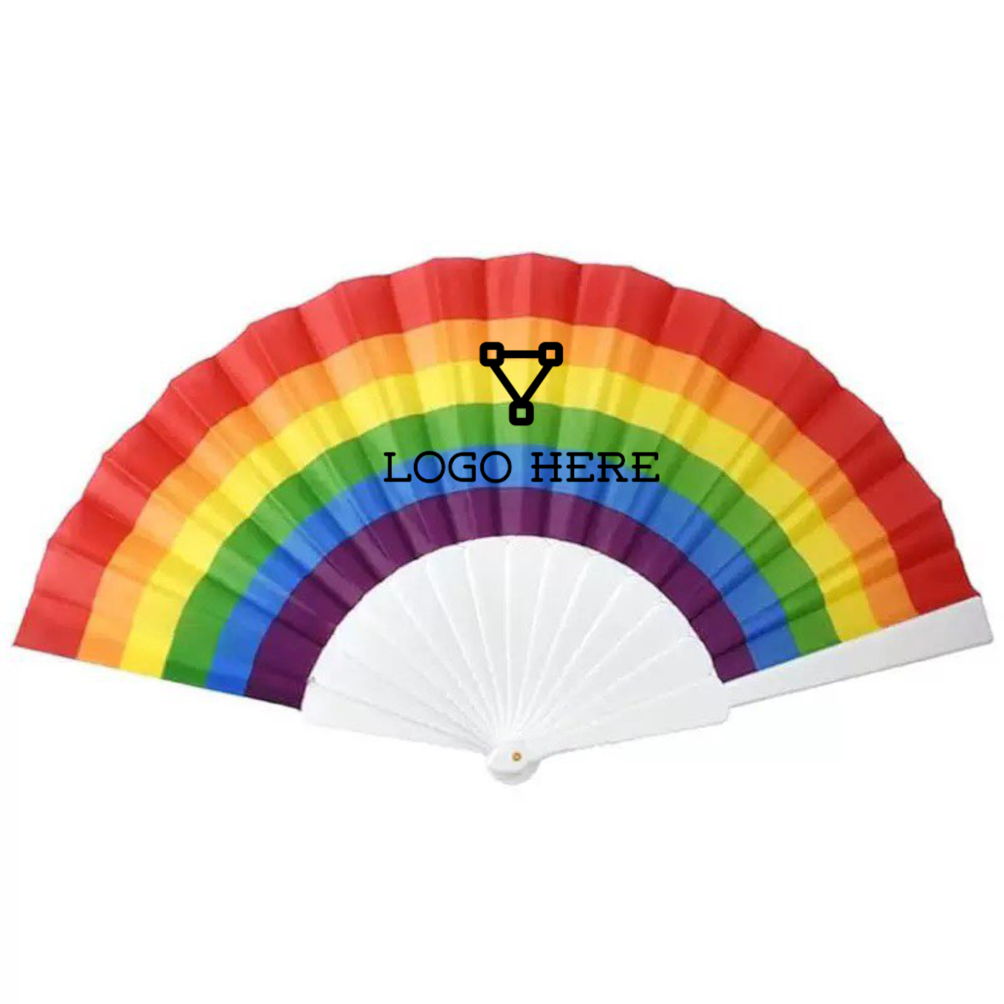Custom Rainbow Folding Fan 1