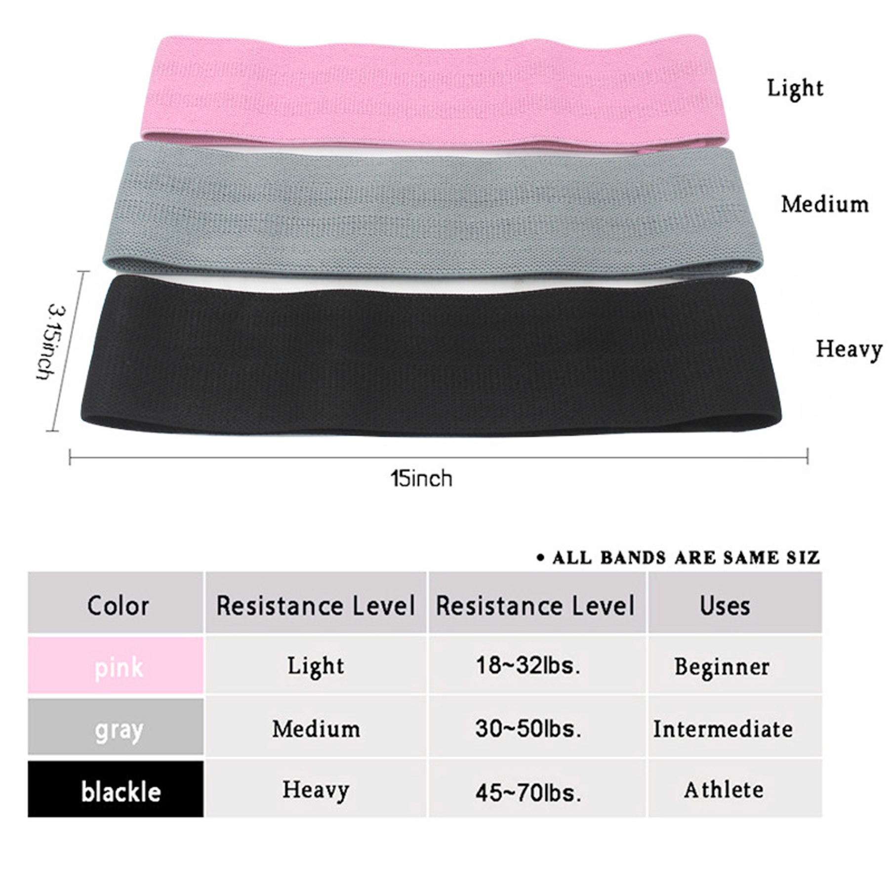 Resistance Bands Set-3 Pieces 6